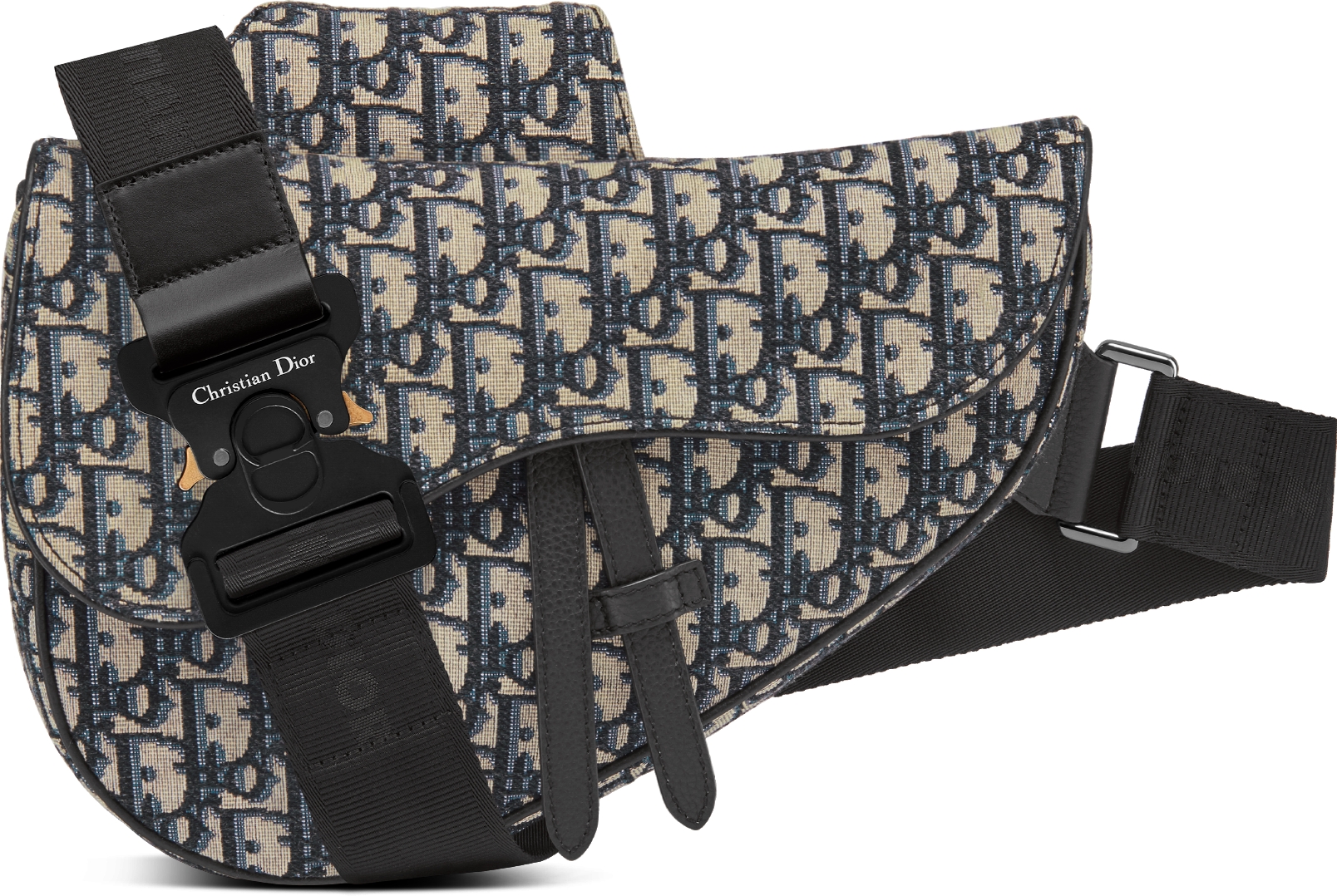 Saddle Bag Black Dior Oblique Jacquard DIOR