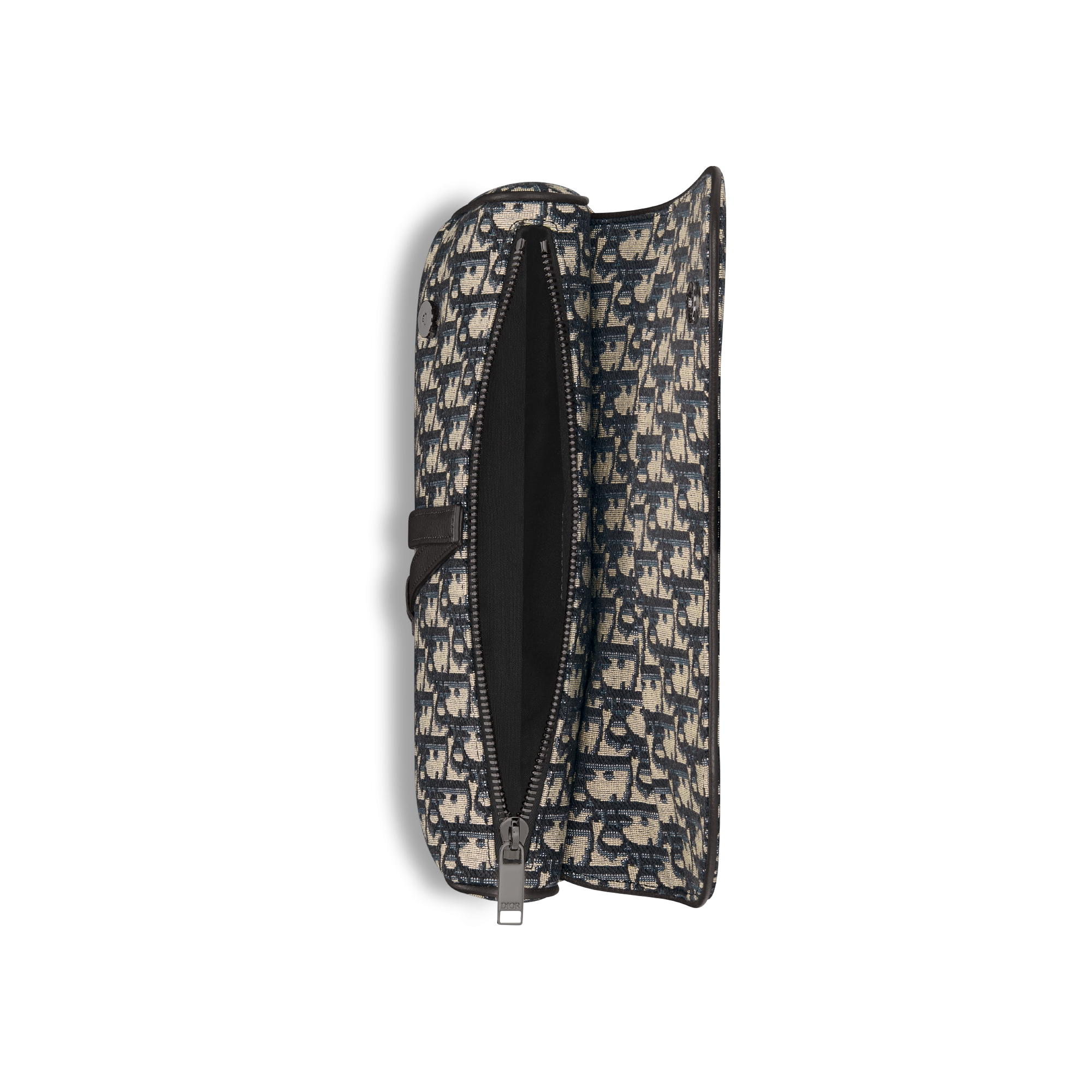 Saddle-tas Beige en zwarte Dior Oblique-jacquard E06