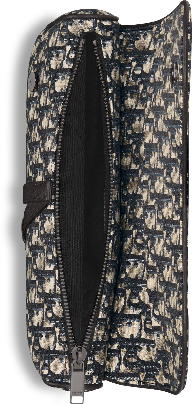 Saddle Bag Beige and Black Dior Oblique Jacquard DIOR