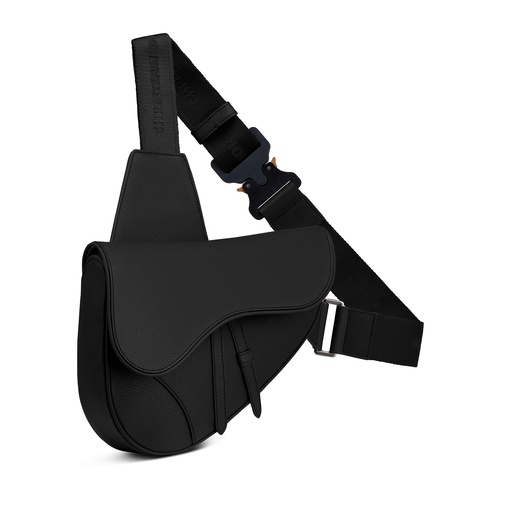 Saddle 馬鞍袋 黑色顆粒小牛皮 E03