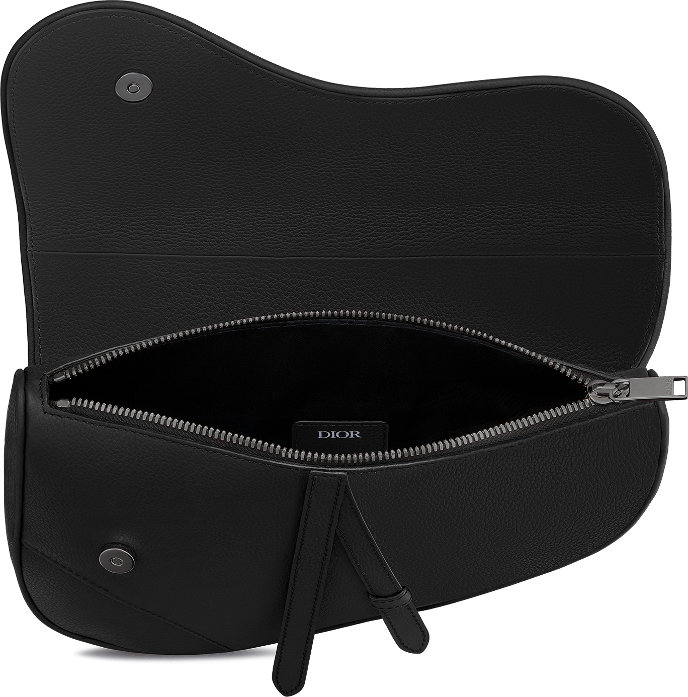 DIOR Saddle Bag Black Grained Calfskin Men