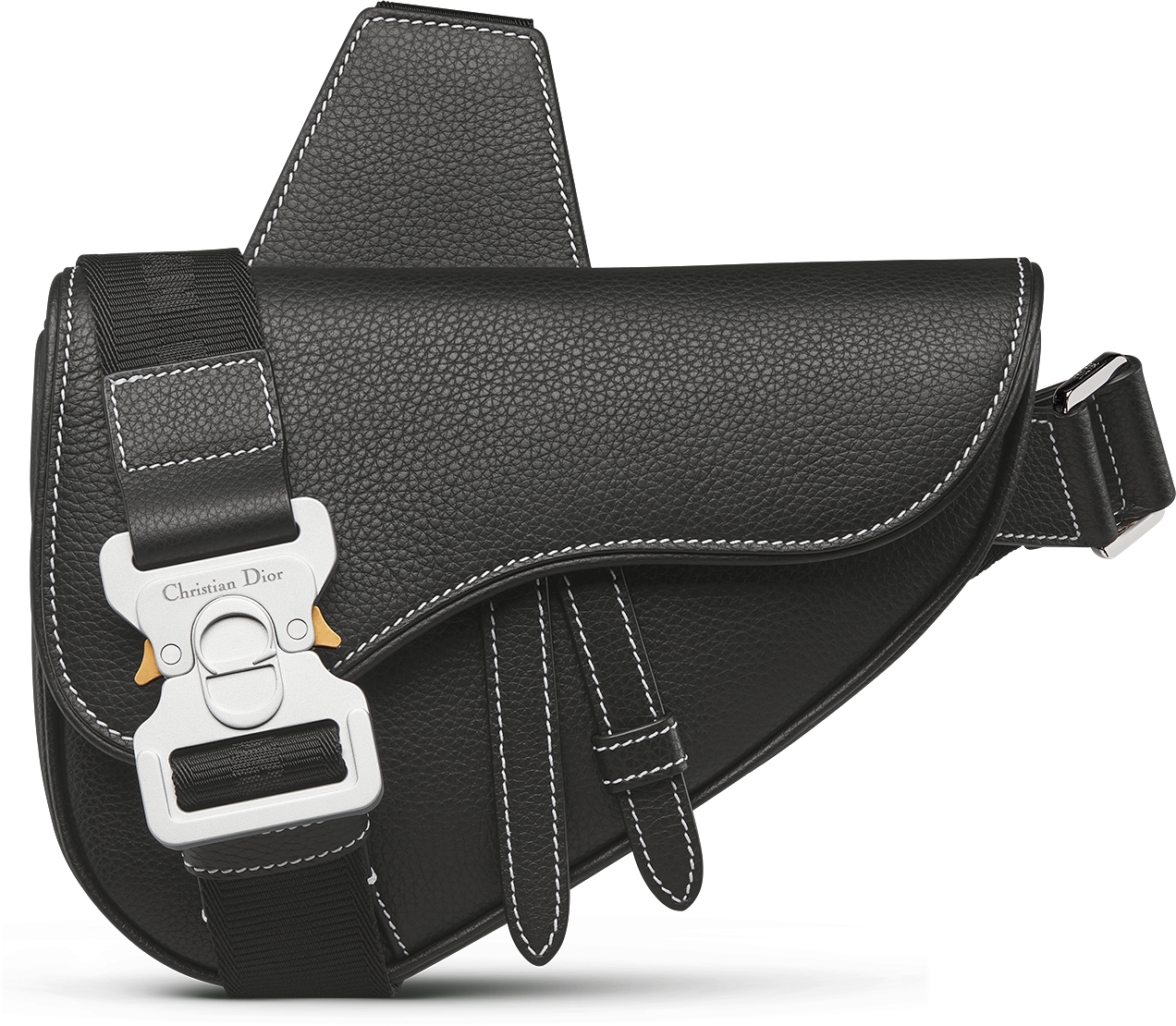 Mini Saddle Bag Black Grained Calfskin DIOR