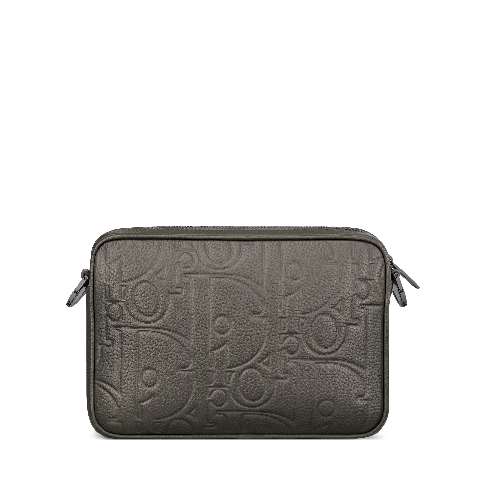 Saddle Triple Pouch Gray Dior Gravity Leather and Gray Grained Calfskin E08