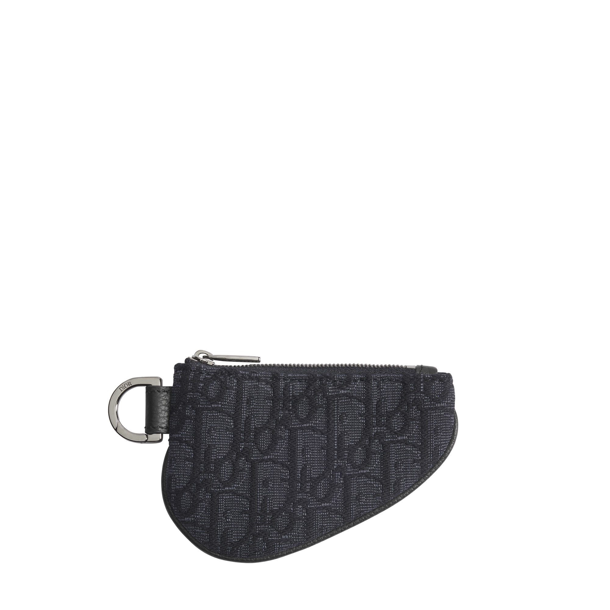 Saddle Triple Pouch Black Dior Oblique Jacquard E11