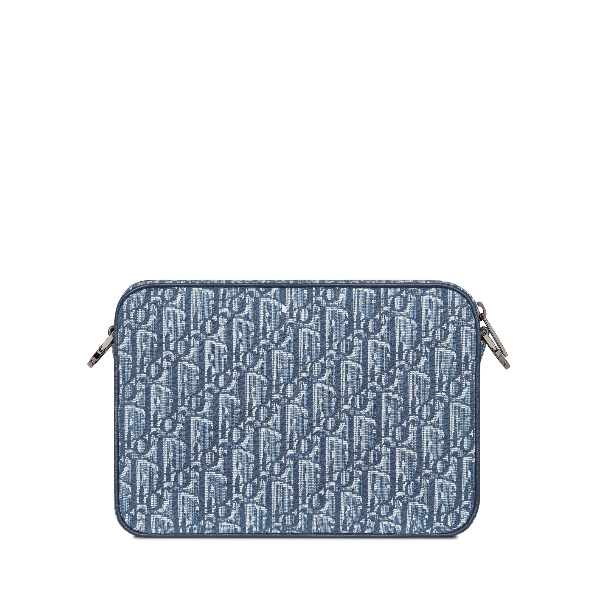 Saddle Triple Pouch Blue Dior Oblique Jacquard E08
