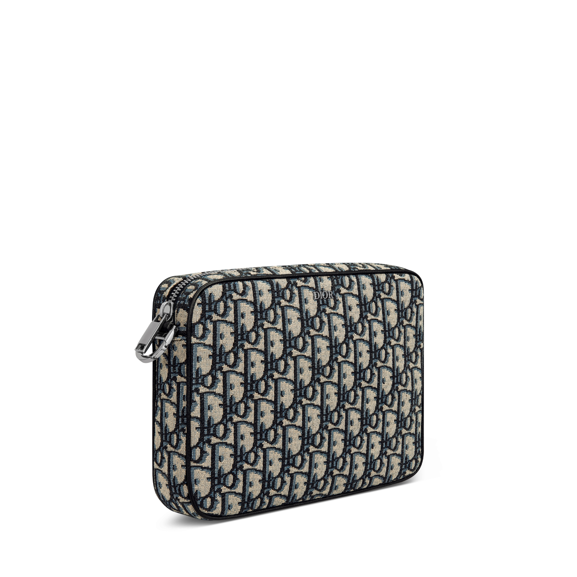 Saddle Triple-pouch Beige en zwarte Dior Oblique-jacquard E03