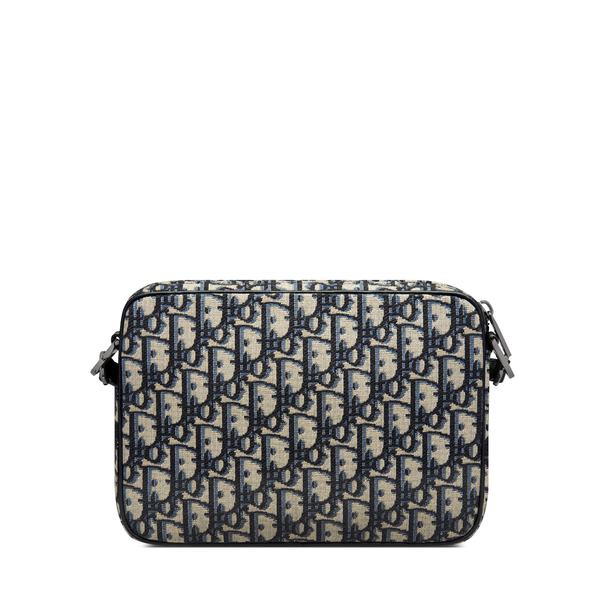 Saddle Triple-pouch Beige en zwarte Dior Oblique-jacquard E08