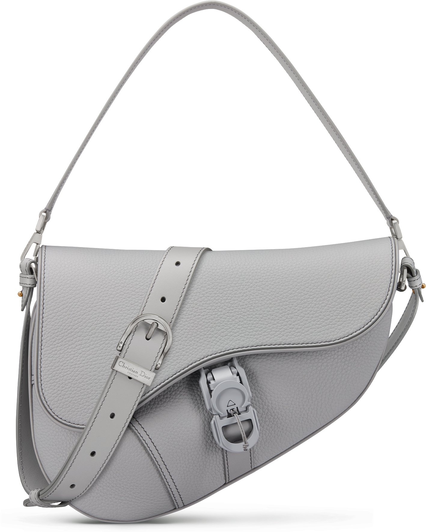 Dior saddle bag grey sales