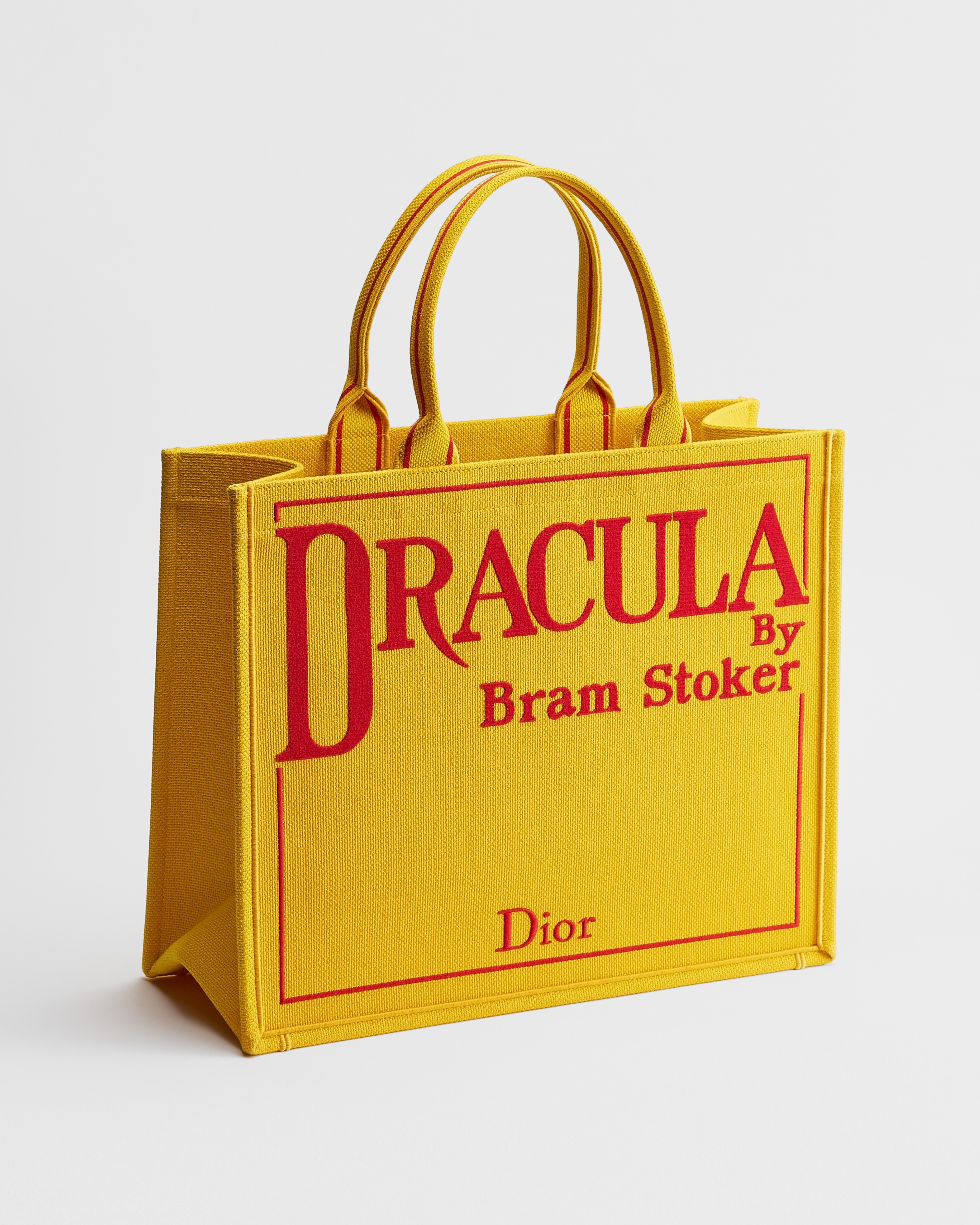 大碼 Dior Book Tote 黃色和紅色 Book Cover 刺繡（42 x 35 x 18.5 厘米） E03