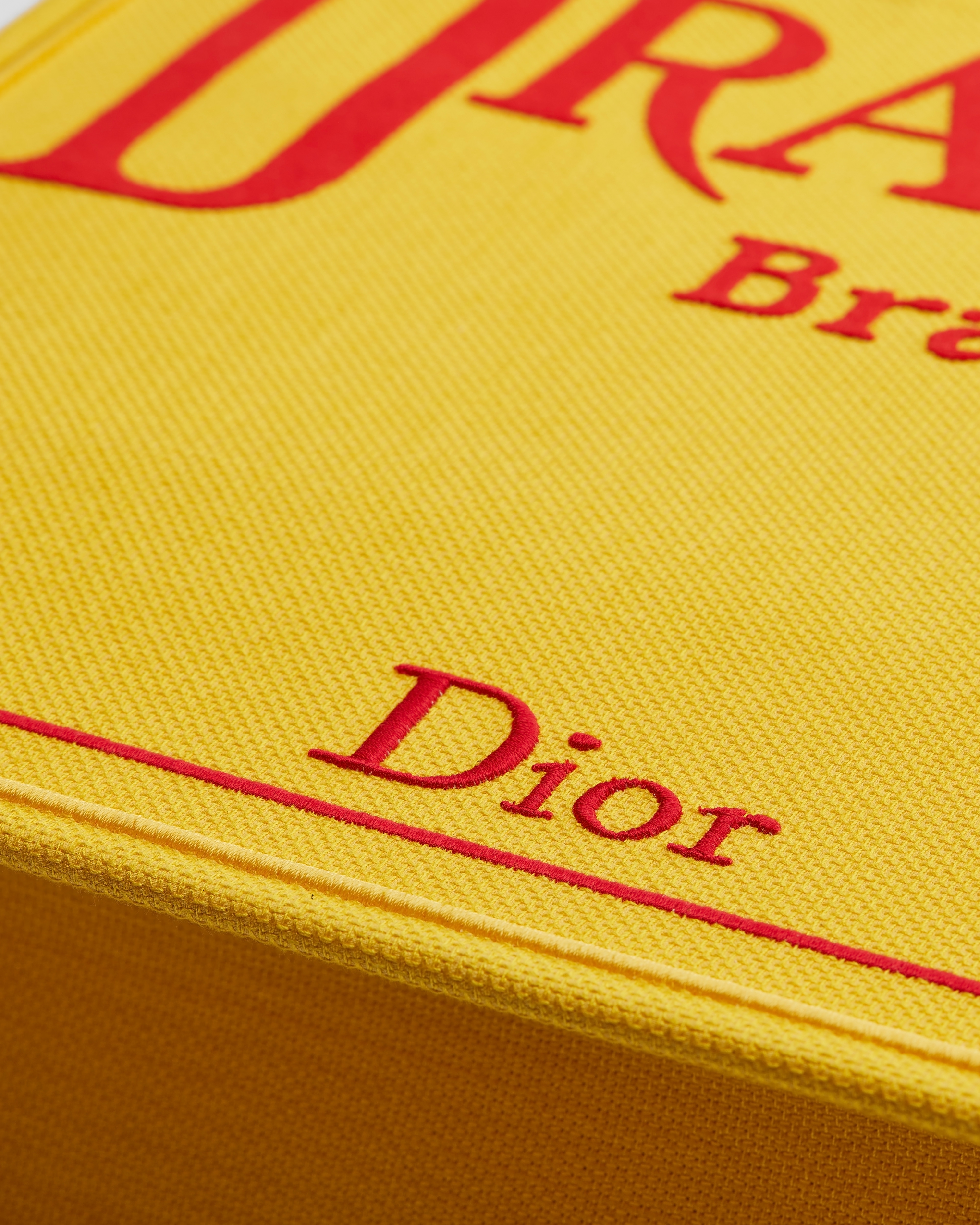 Große Dior Book Tote Book Cover-Stickerei in Gelb und Rot (42 x 35 x 18,5 cm) E09