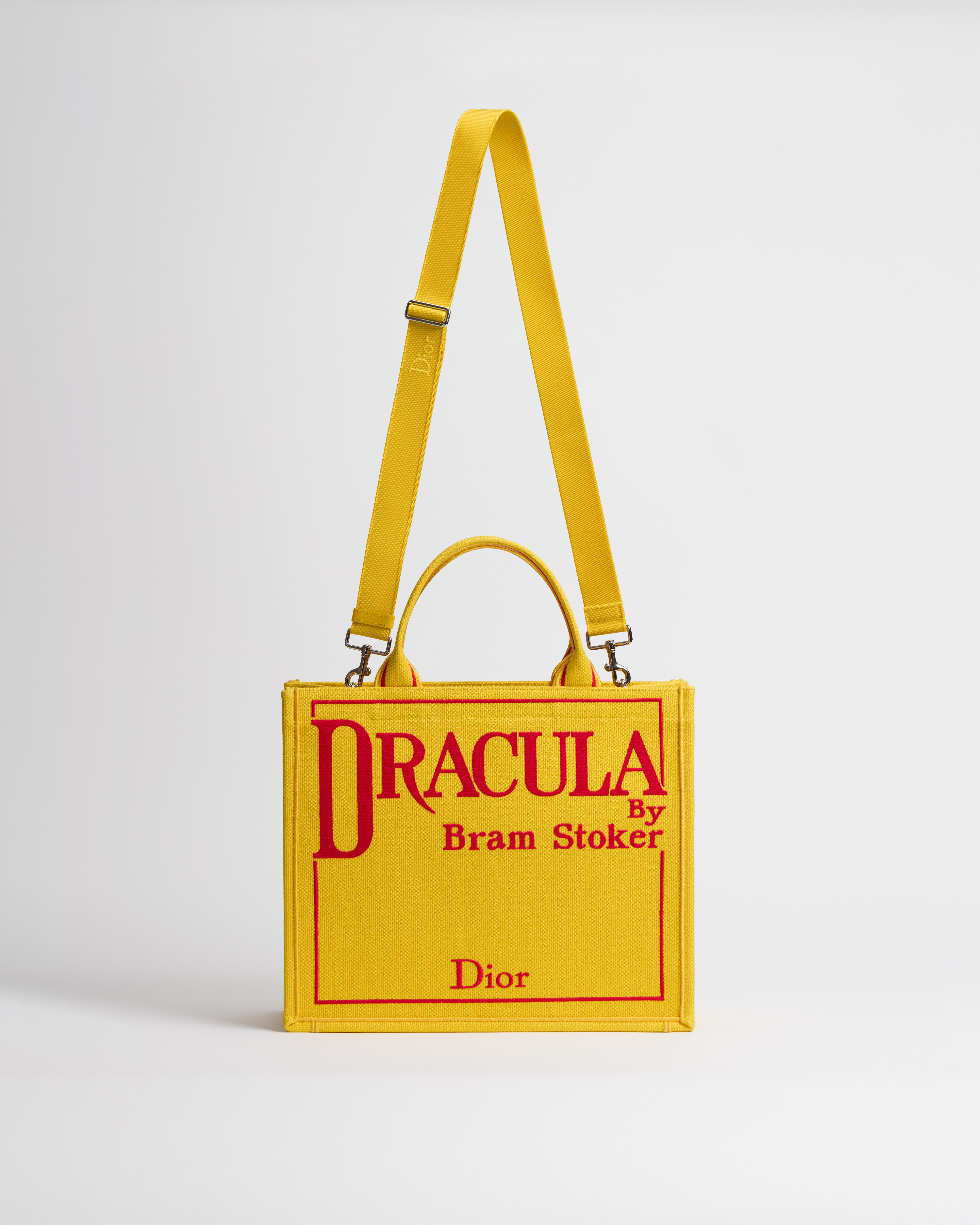 中碼 Dior Book Tote 連肩帶 黃色和紅色 Book Cover 刺繡（36 x 31.5 x 14 厘米） E07