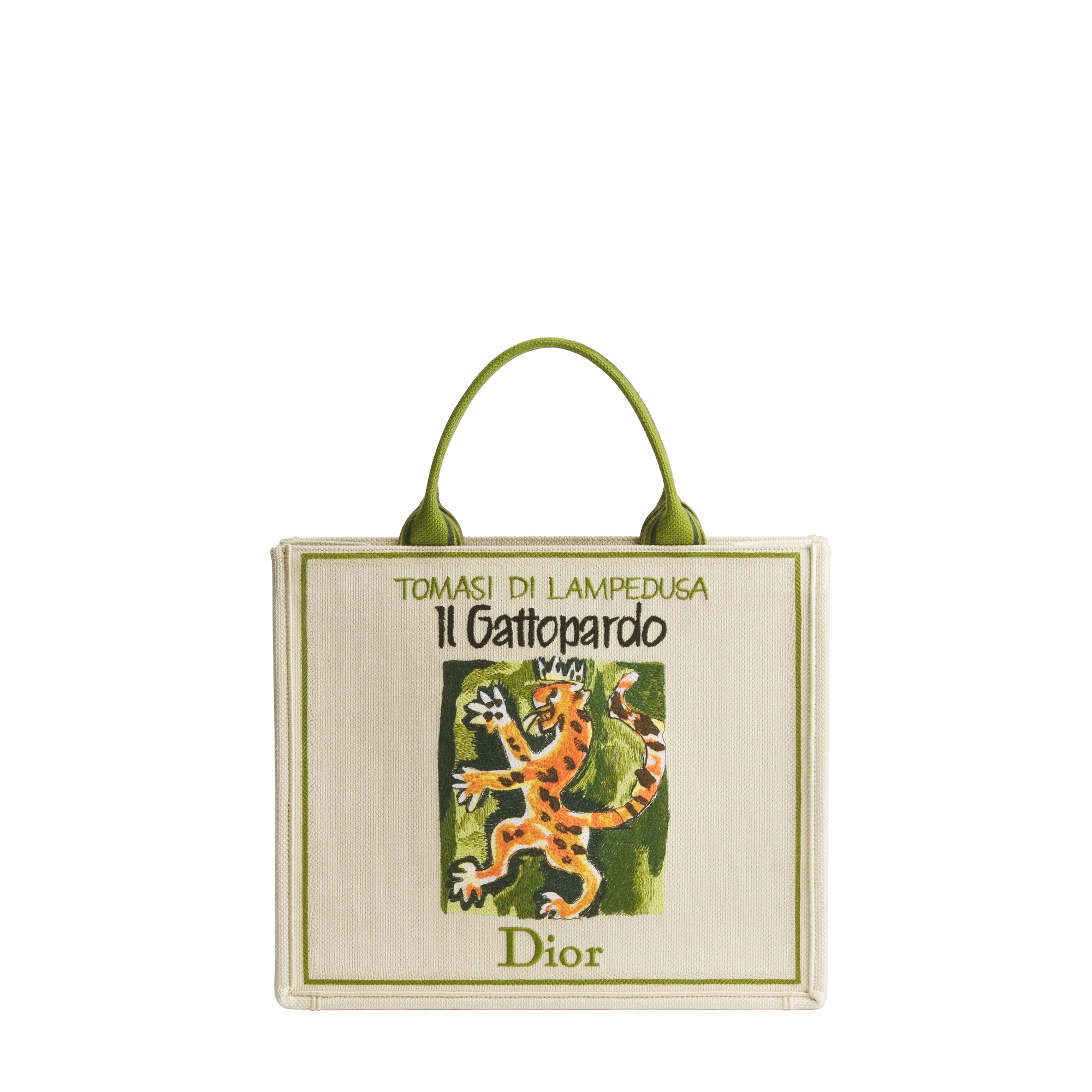 Medium Dior Book Tote with Strap Beige Multicolor Book Cover