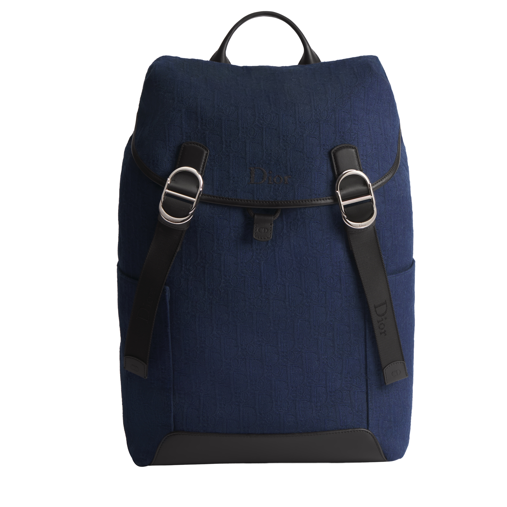 Dior Jett Backpack with Flap Navy Blue Dior Oblique Jacquard | DIOR