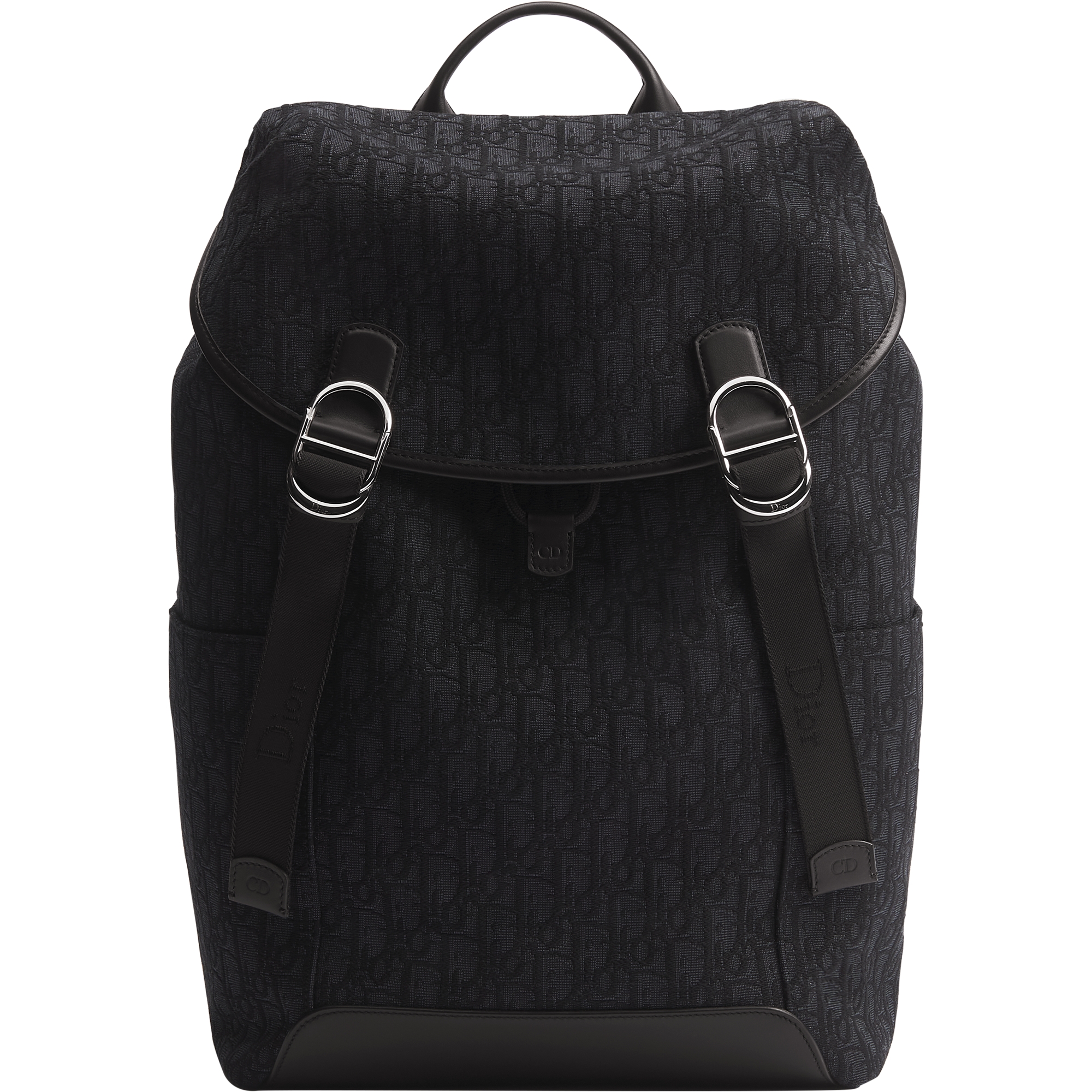 Dior Jett Backpack with Flap Black Dior Oblique Jacquard E01