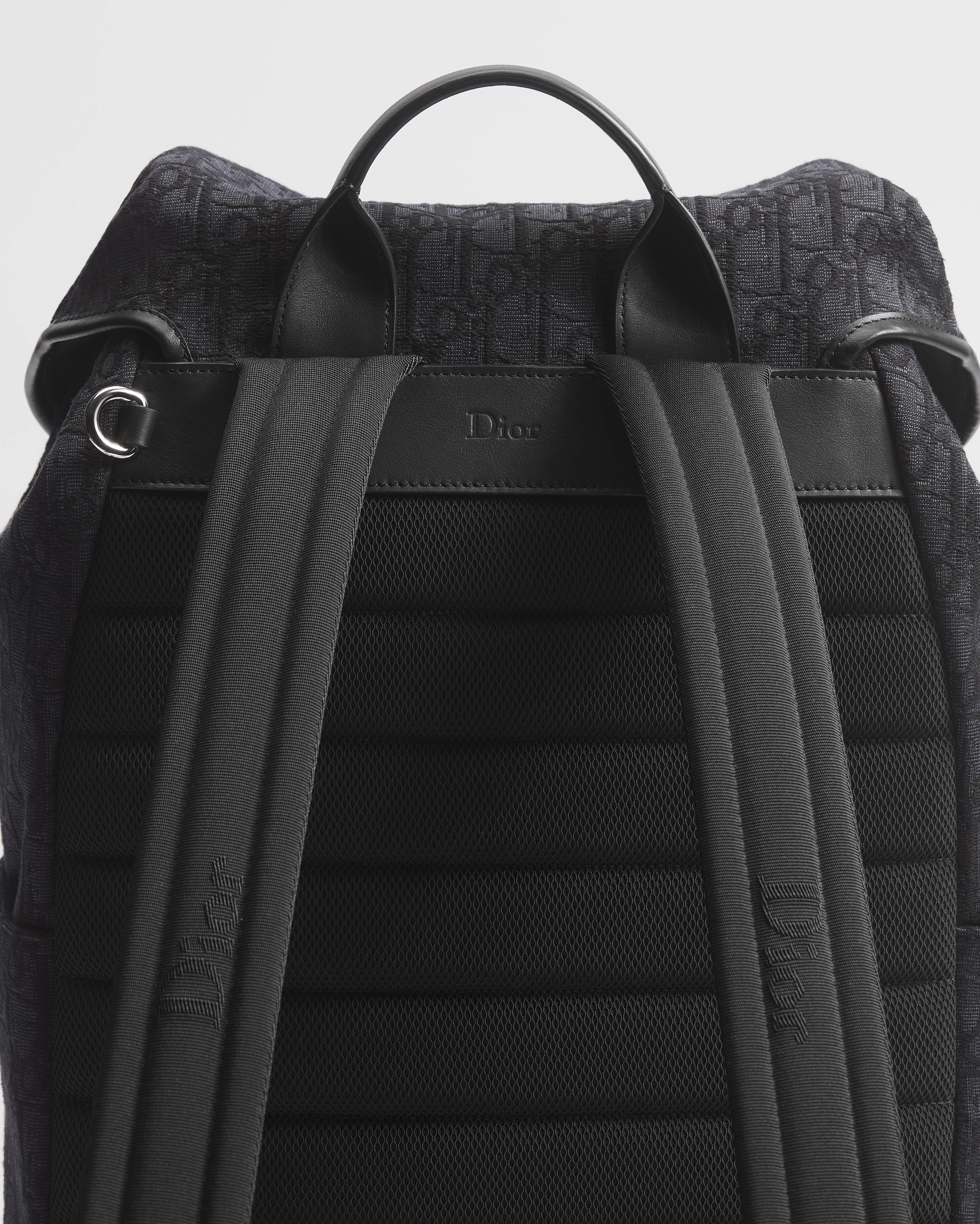 Dior Jett 翻蓋背囊 黑色 Dior Oblique 緹花 E08