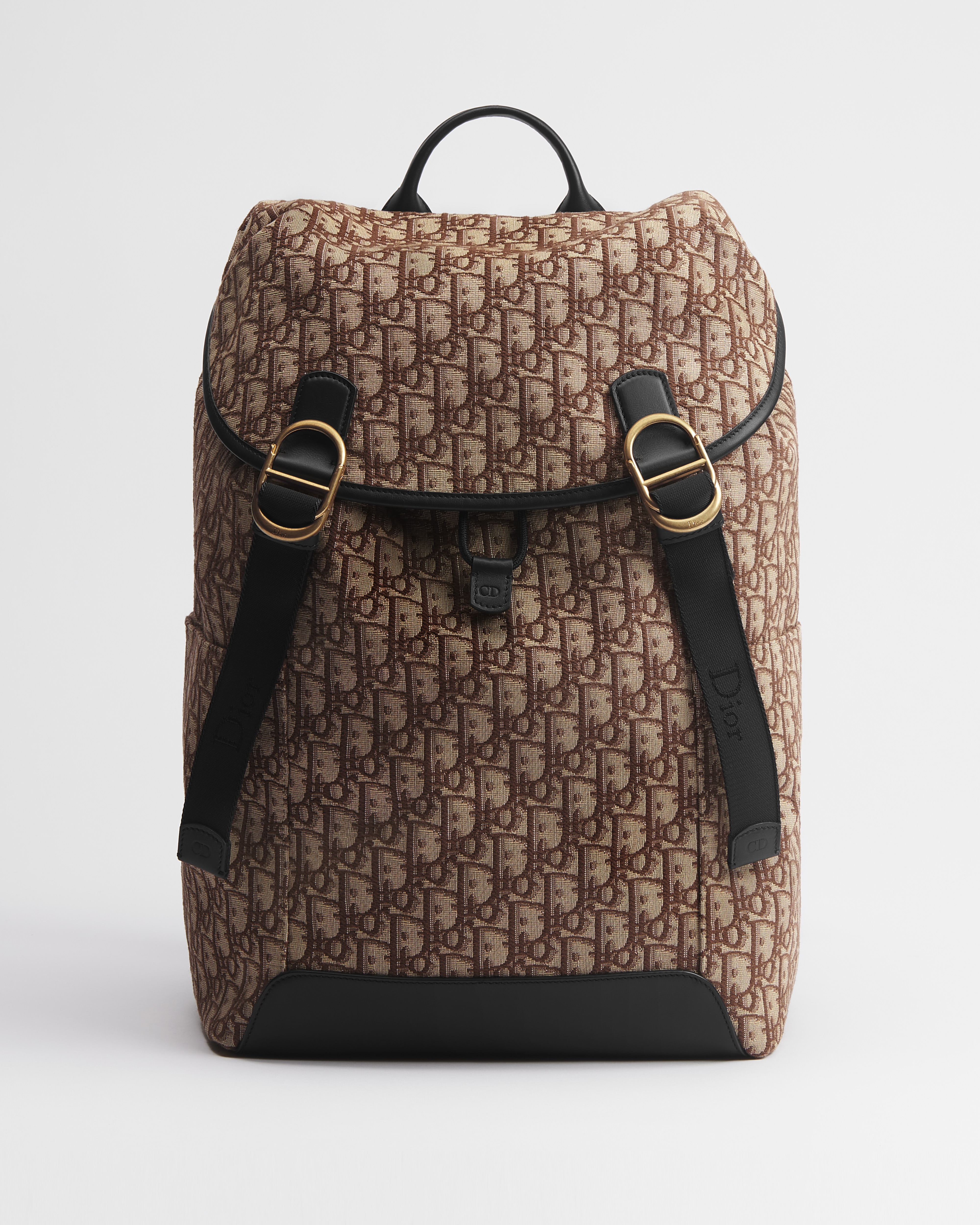 Dior Jett Rucksack mit Umschlagklappe Dior Oblique Jacquard in Braun E01