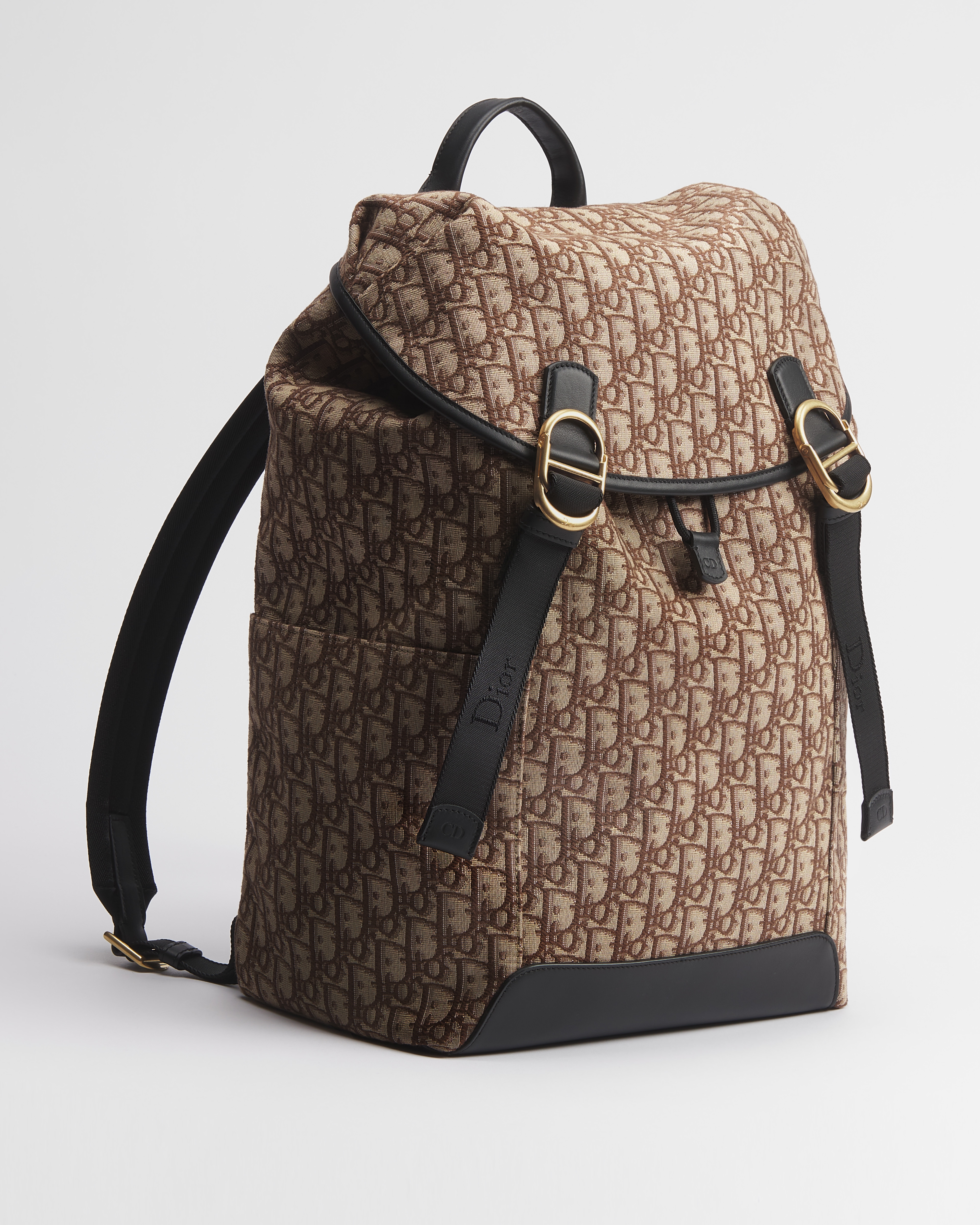 Dior Jett Rucksack mit Umschlagklappe Dior Oblique Jacquard in Braun E03