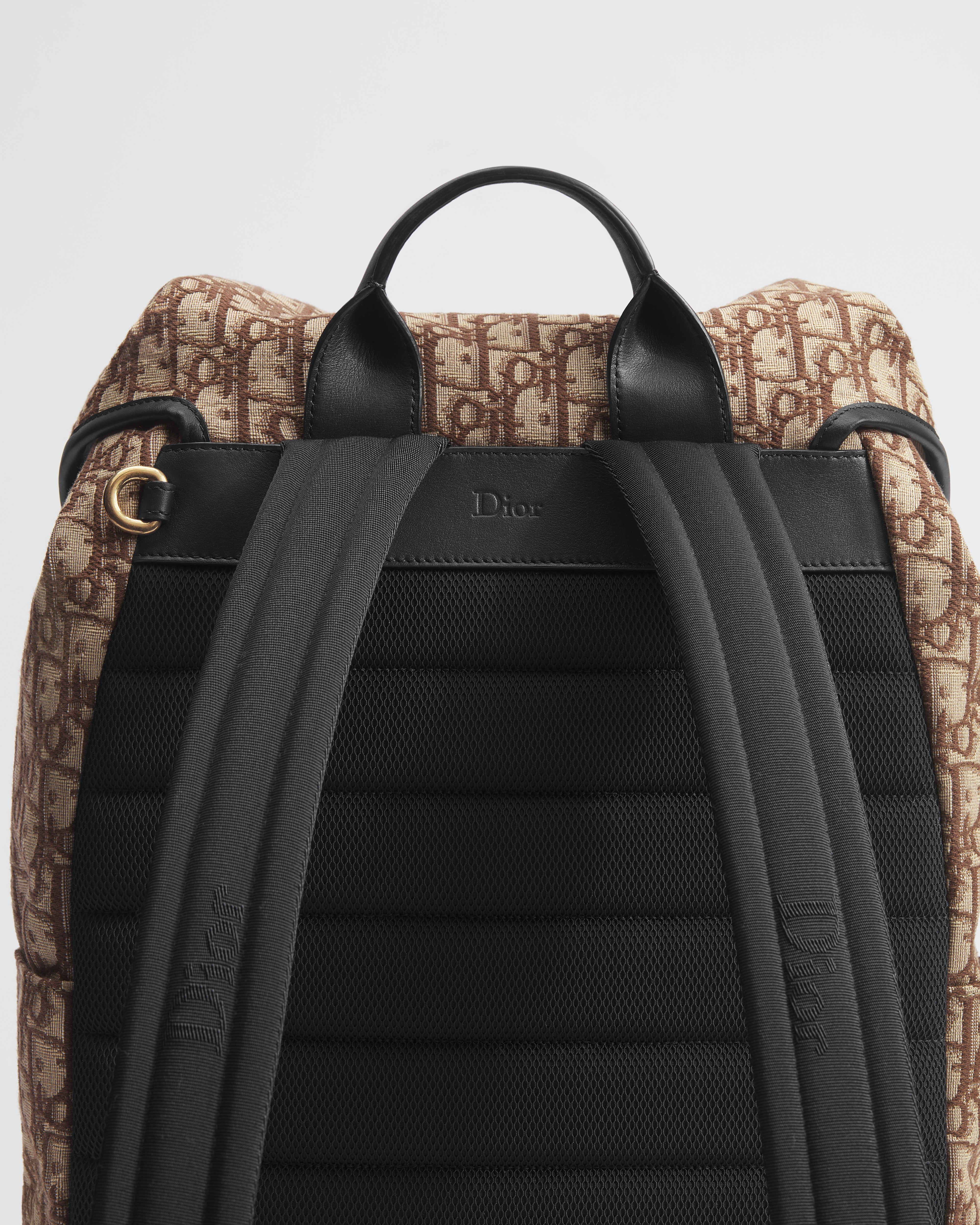 Dior Jett Rucksack mit Umschlagklappe Dior Oblique Jacquard in Braun E08
