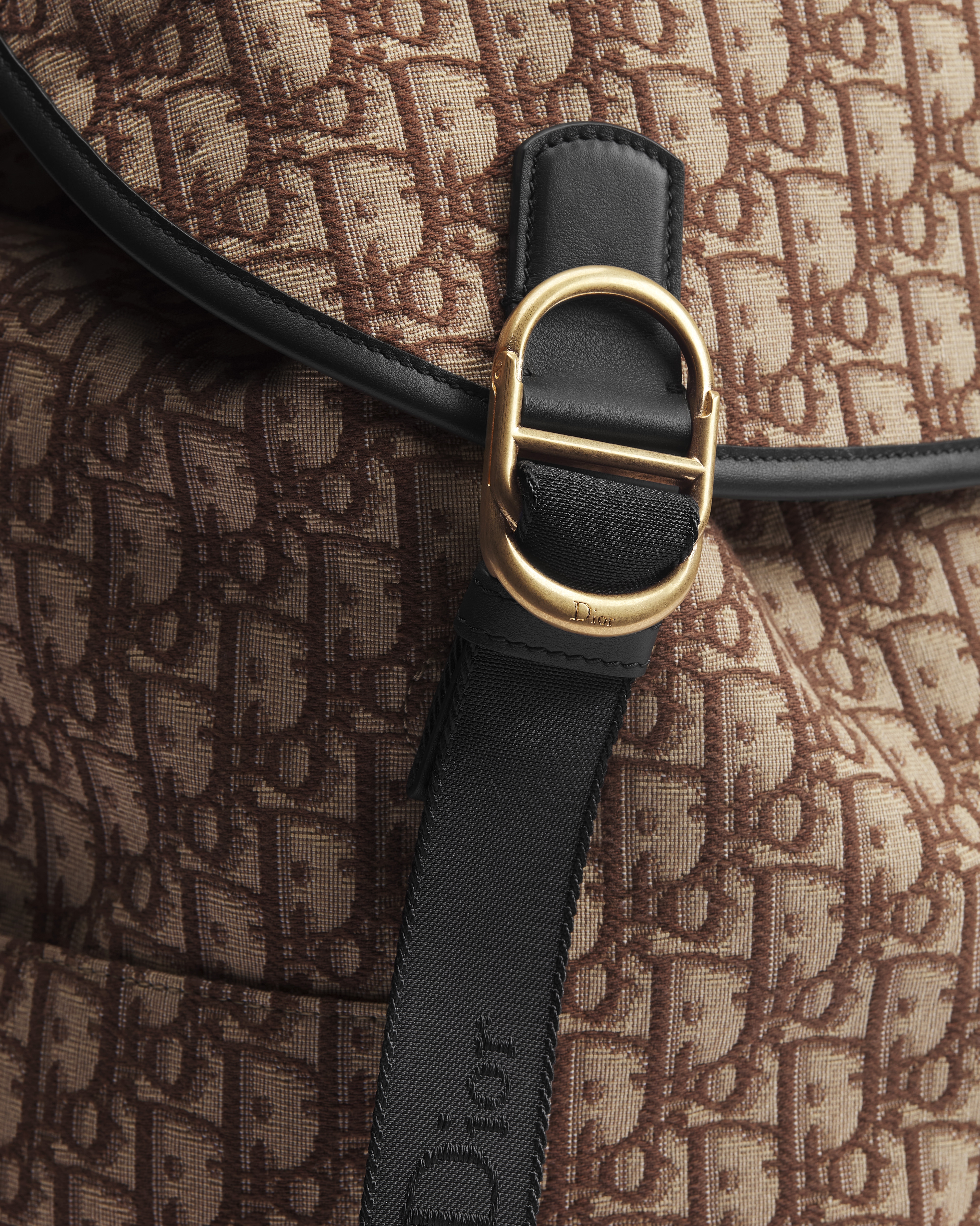 Dior Jett 翻蓋背囊 棕色 Dior Oblique 緹花 E09