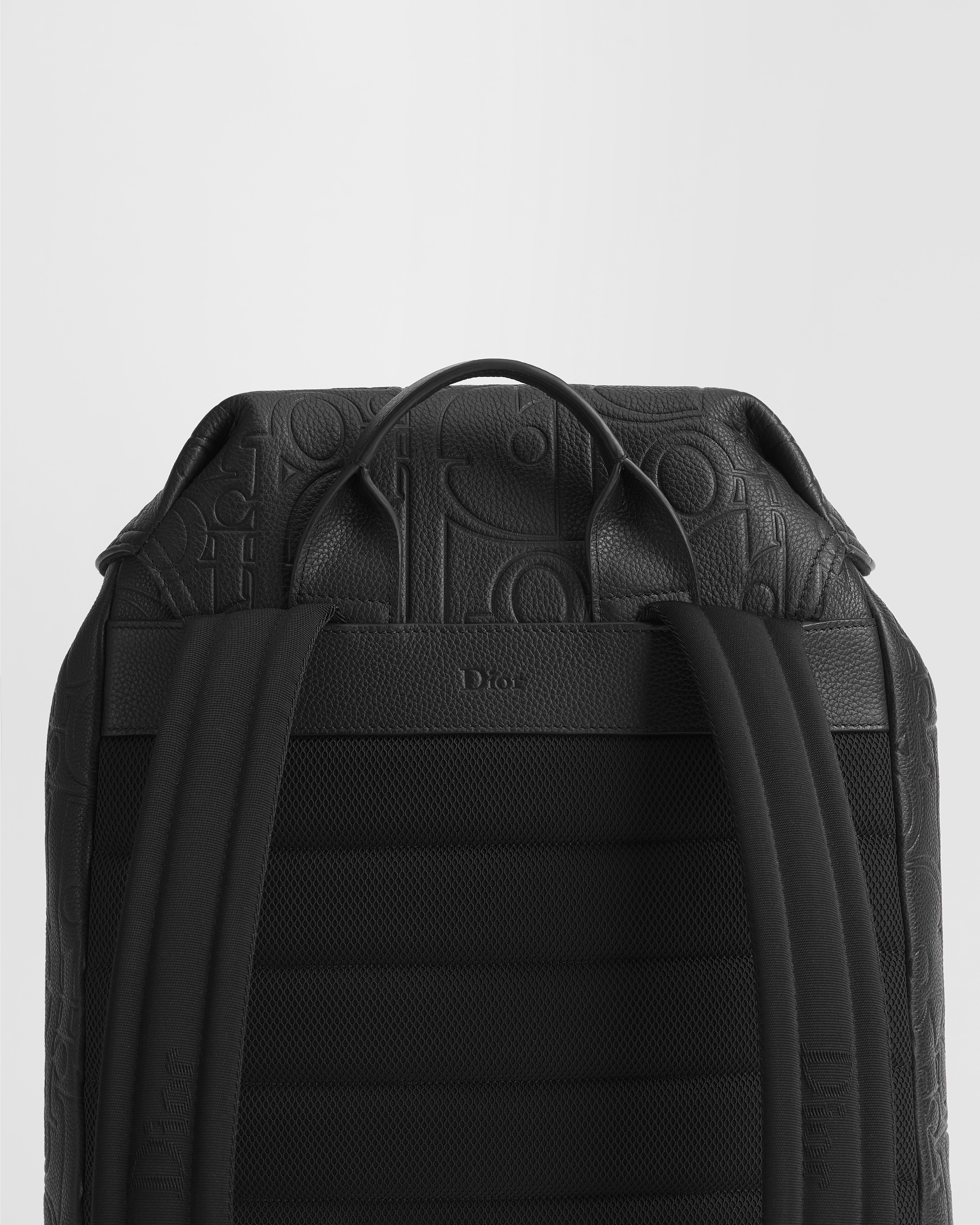 Dior Jett Backpack with Flap Black Dior Gravity Grained Leather E08