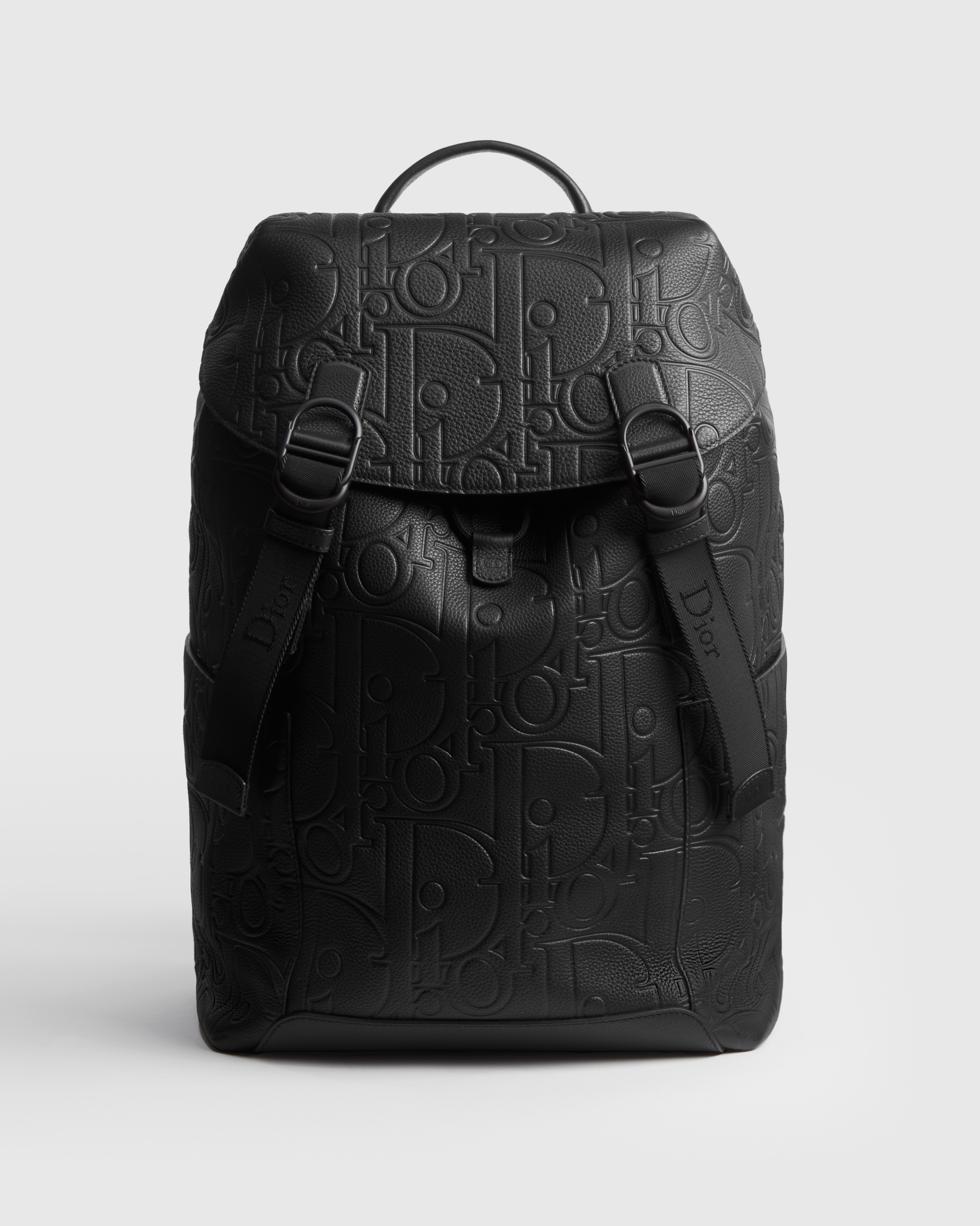 Dior Jett Backpack with Flap Black Dior Gravity Leather E01