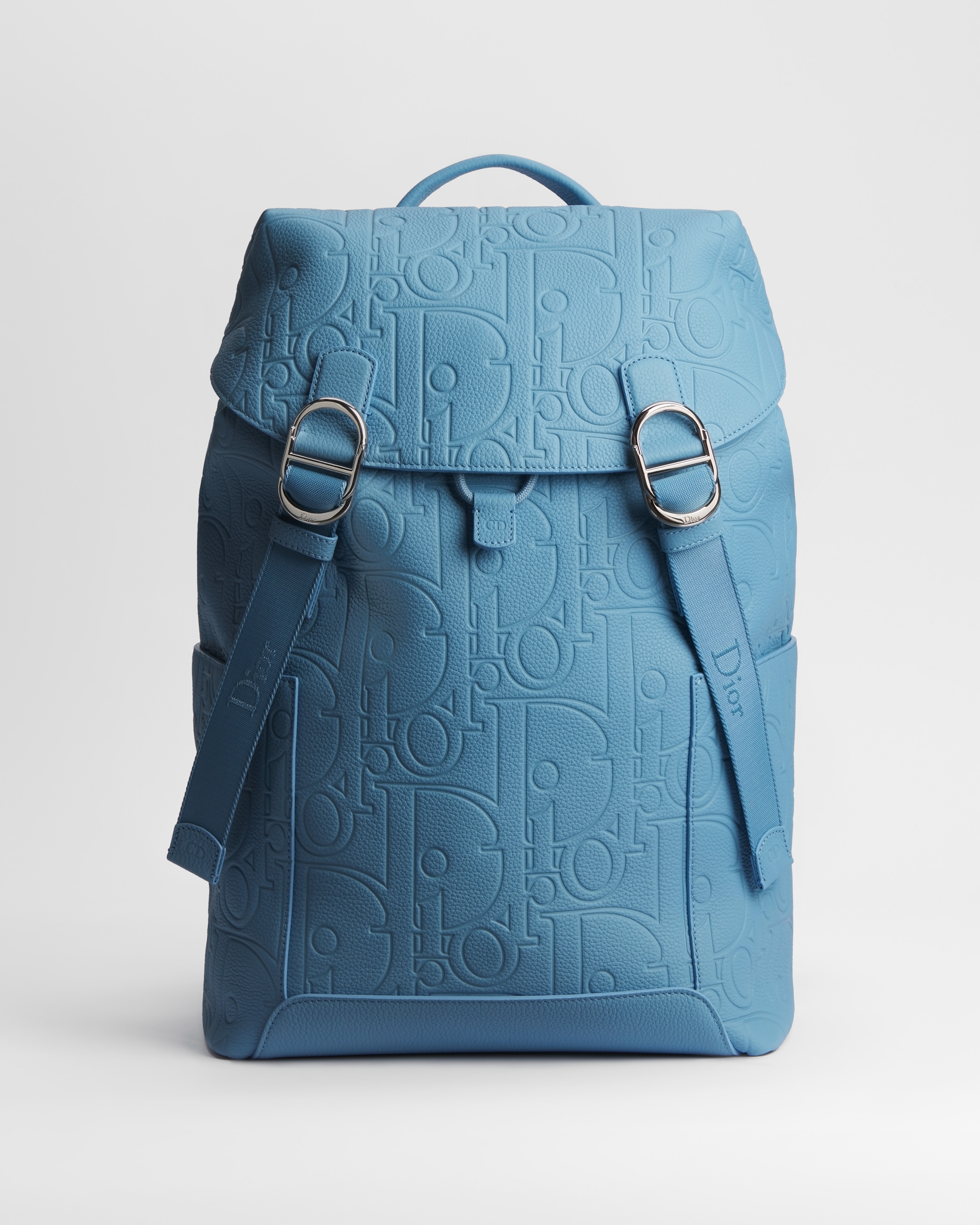 Dior Jett Backpack with Flap Myosotis Blue Dior Gravity Leather E01