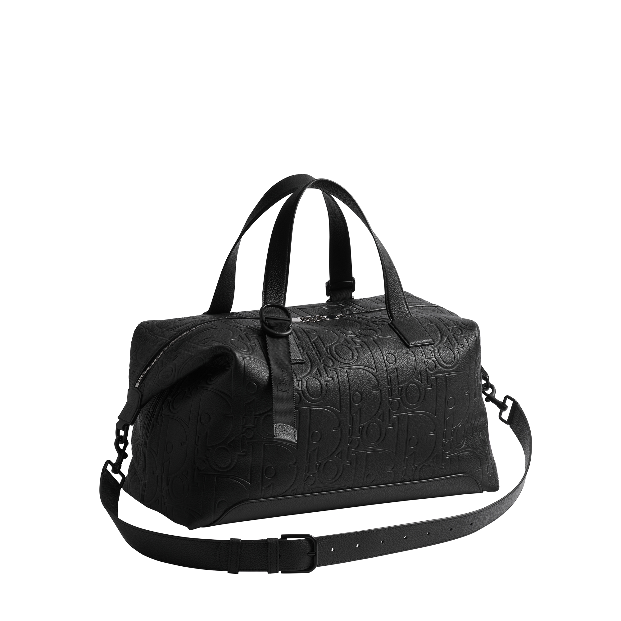 Dior Jett Weekender Bag Black Dior Gravity Grained Leather E03