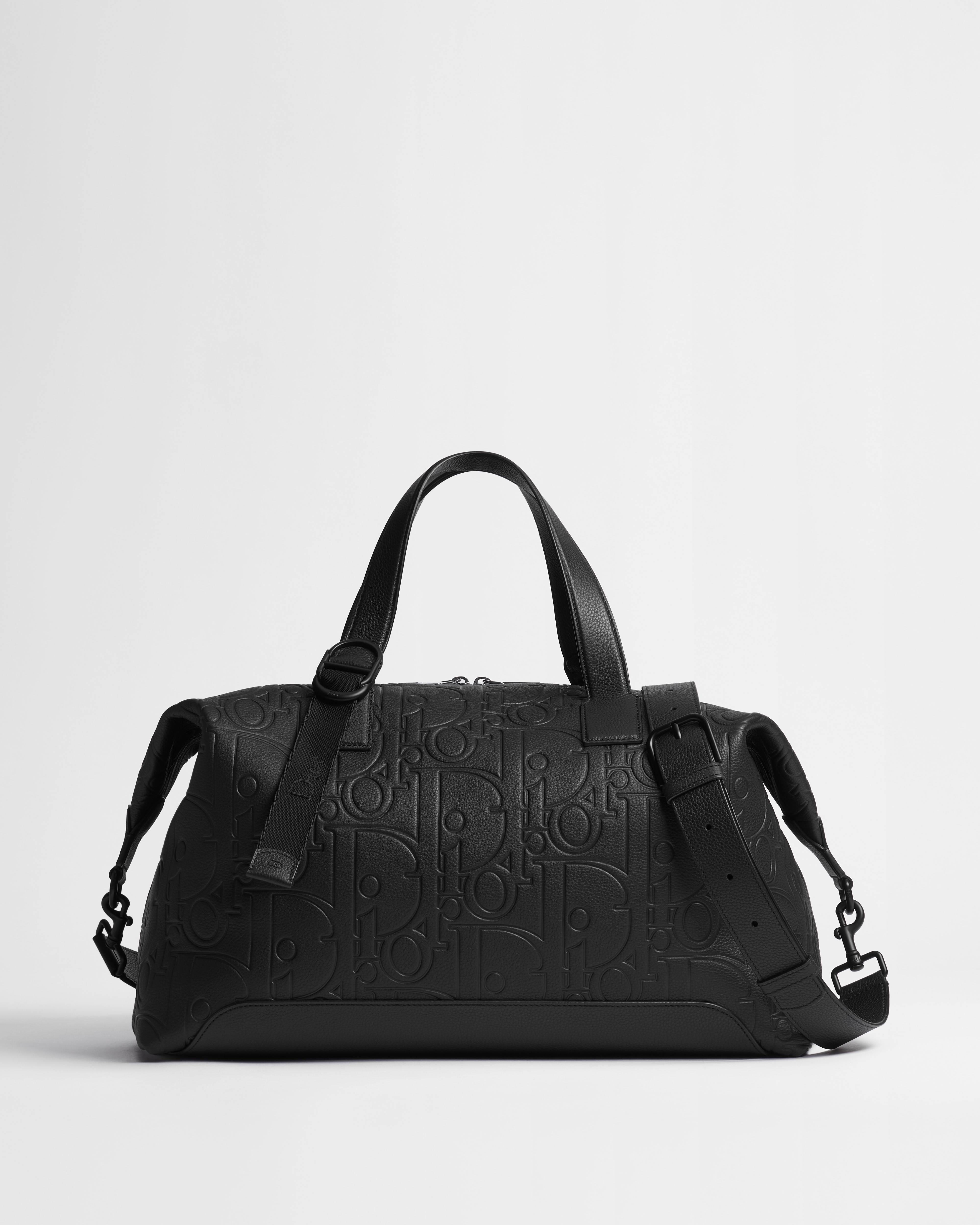 Dior Jett Weekender Bag Black Dior Gravity Grained Leather E01