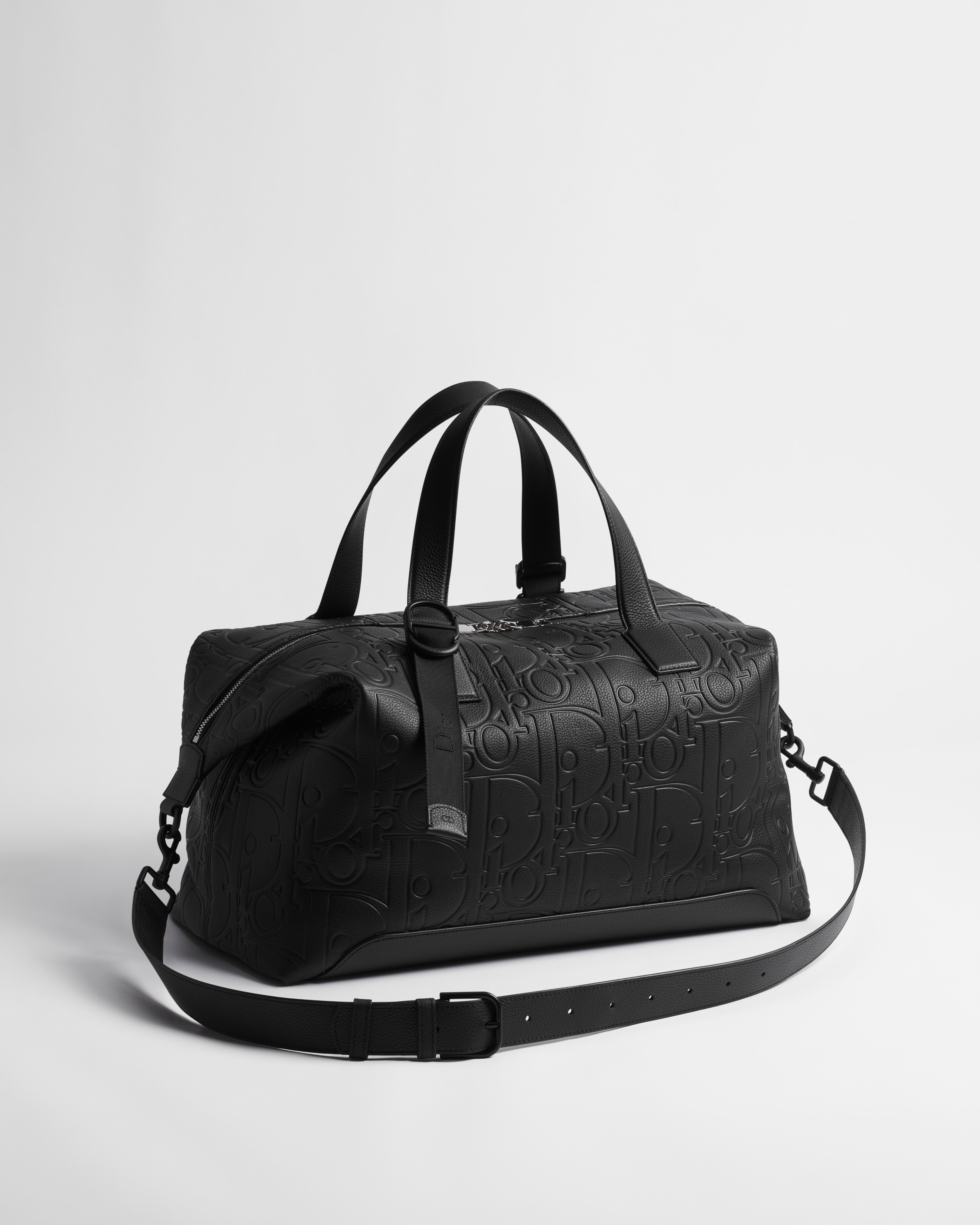 Dior Jett Weekender Bag Black Dior Gravity Grained Leather E03