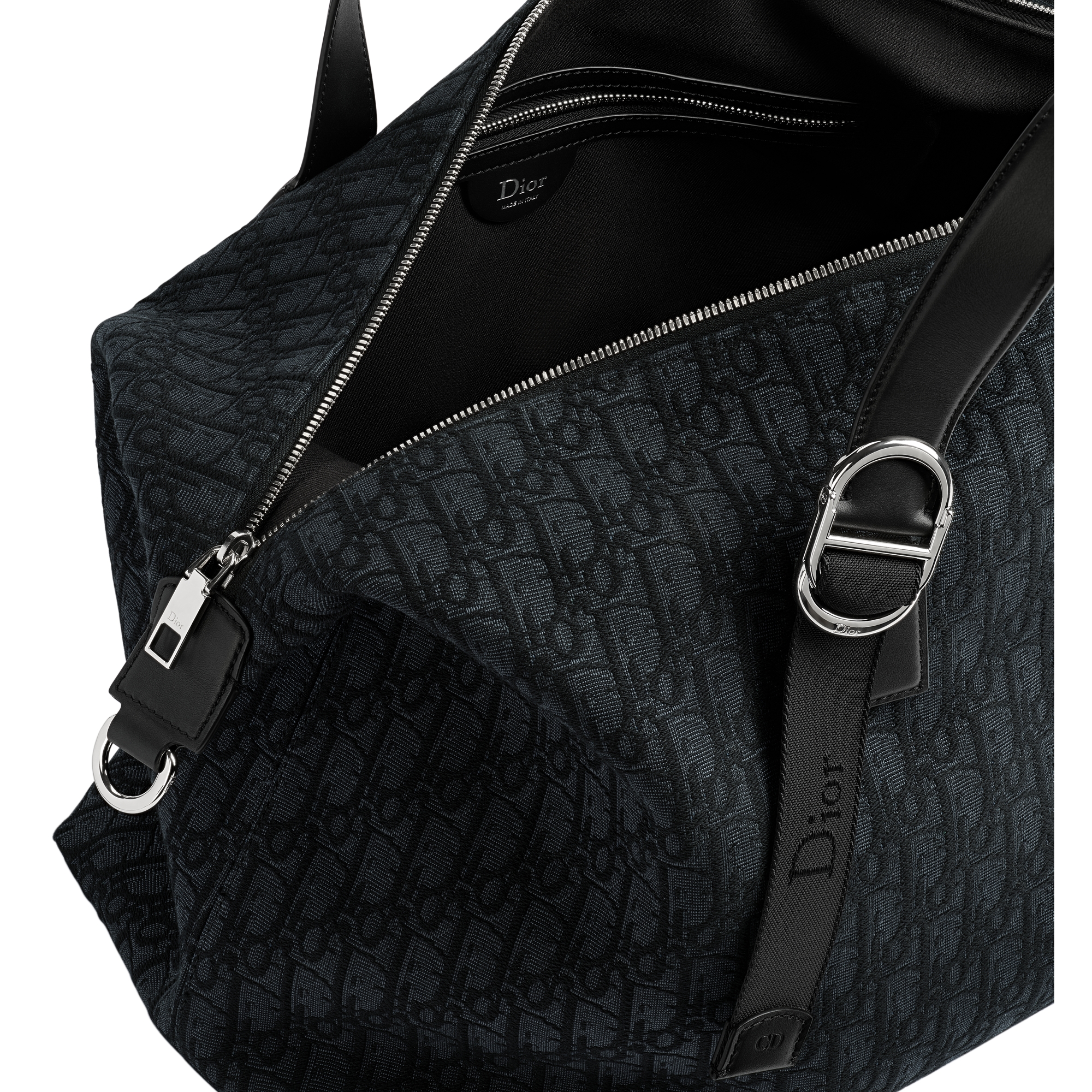 Dior Jett Weekender Bag Black Dior Oblique Jacquard and Black