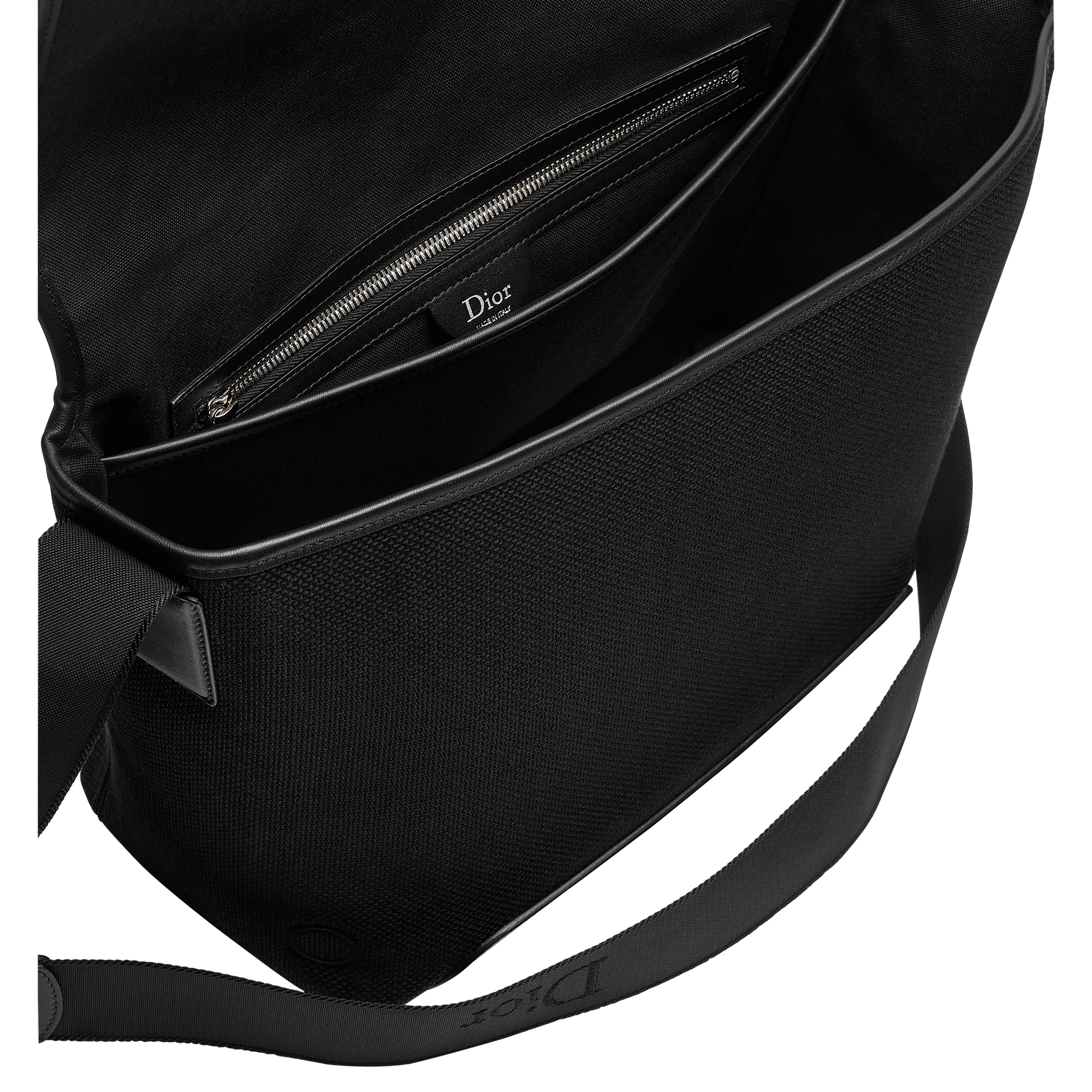 Medium Dior Jett Messenger Bag with Flap Black and White Book Cover Embroidery E06