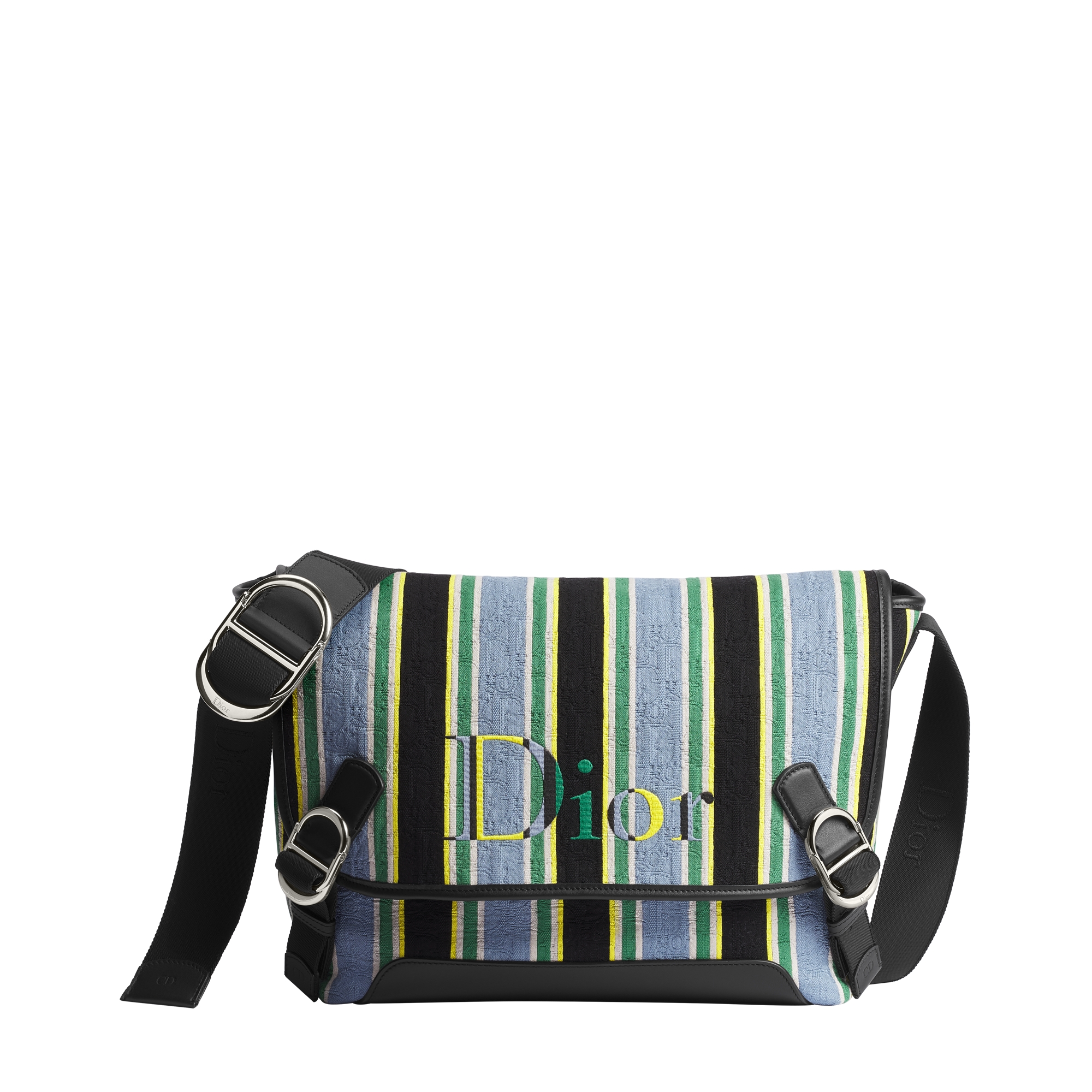 Dioriviera Medium Dior Jett Messenger Bag with Flap Blue and Green