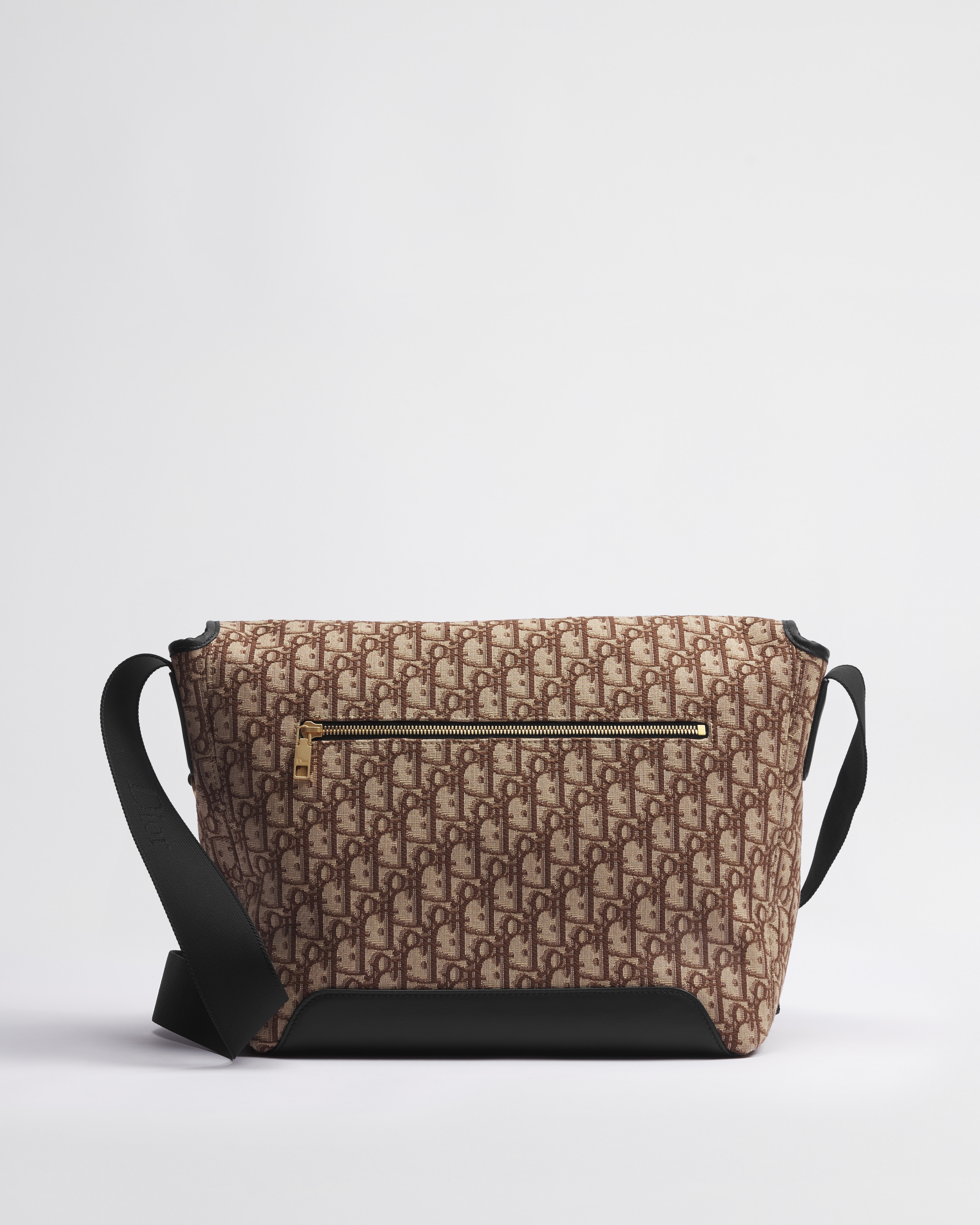 Mittelgroße Dior Jett Messenger Tasche mit Umschlagklappe Dior Oblique Jacquard in Braun E08