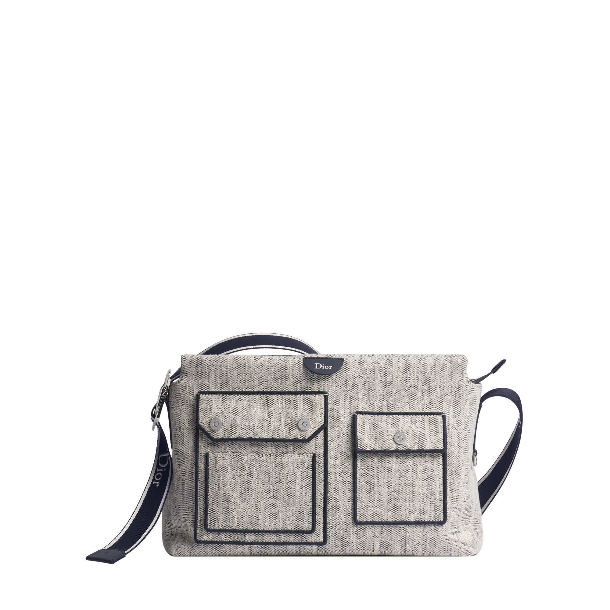 Dioriviera Medium Pocket Dior Jett Zipped Messenger Bag Gray Dior