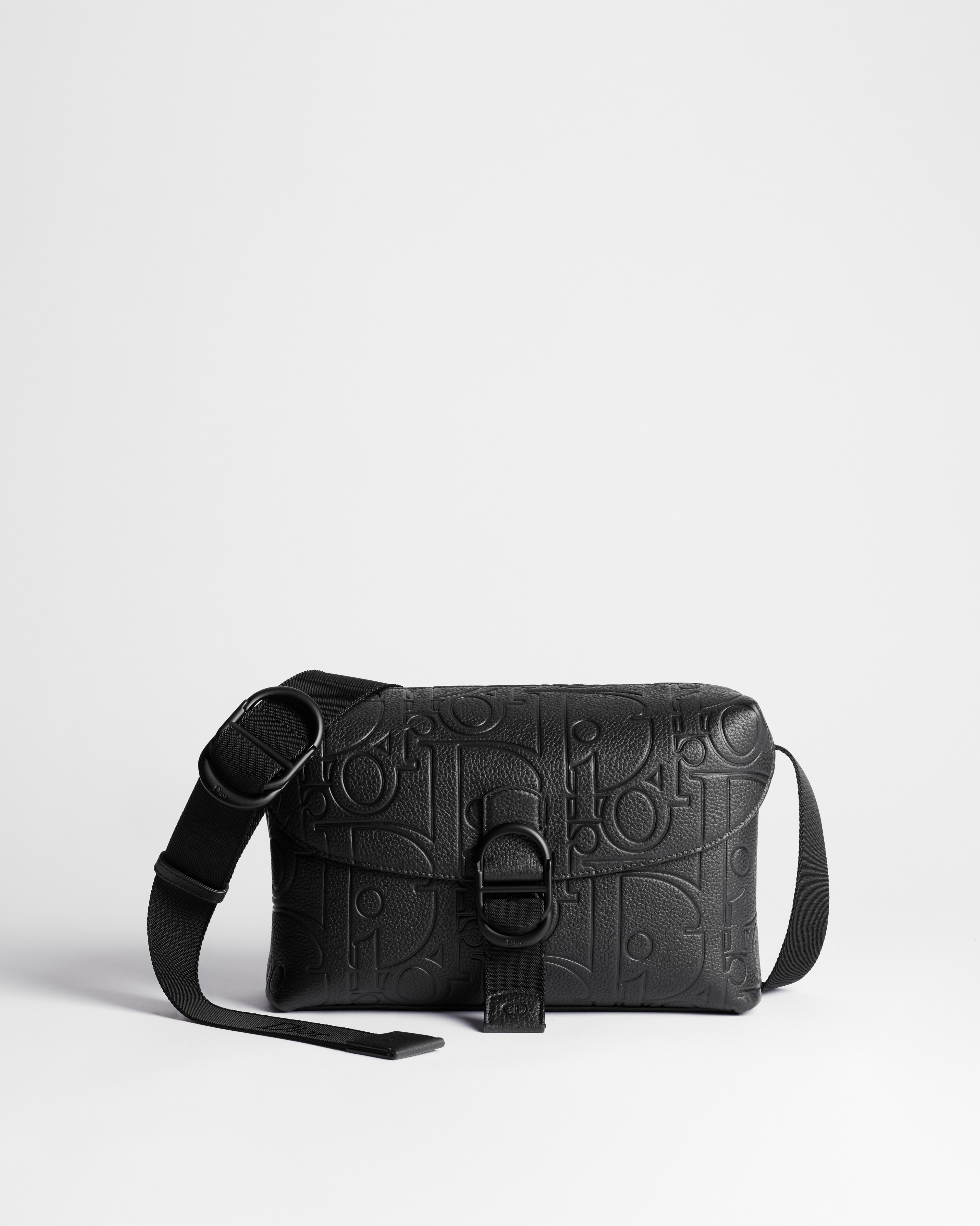 Dior Jett Zipped Messenger Bag Black Dior Gravity Leather E01