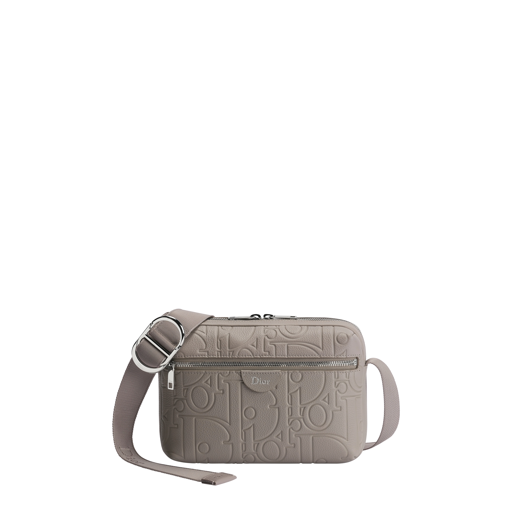 Rider Zipped Messenger Bag Trianon Gray Dior Gravity Leather | DIOR