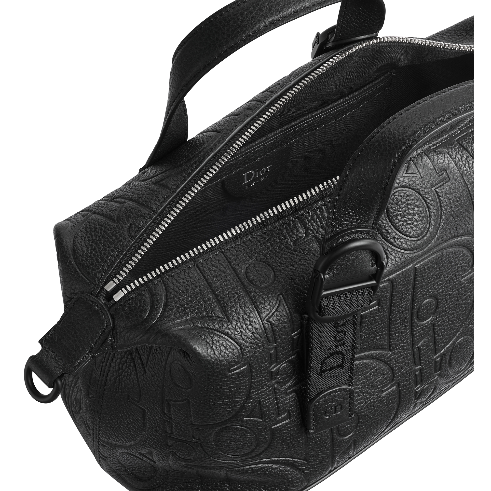 Dior Jett Bag with Strap Black Dior Gravity Grained Leather E11
