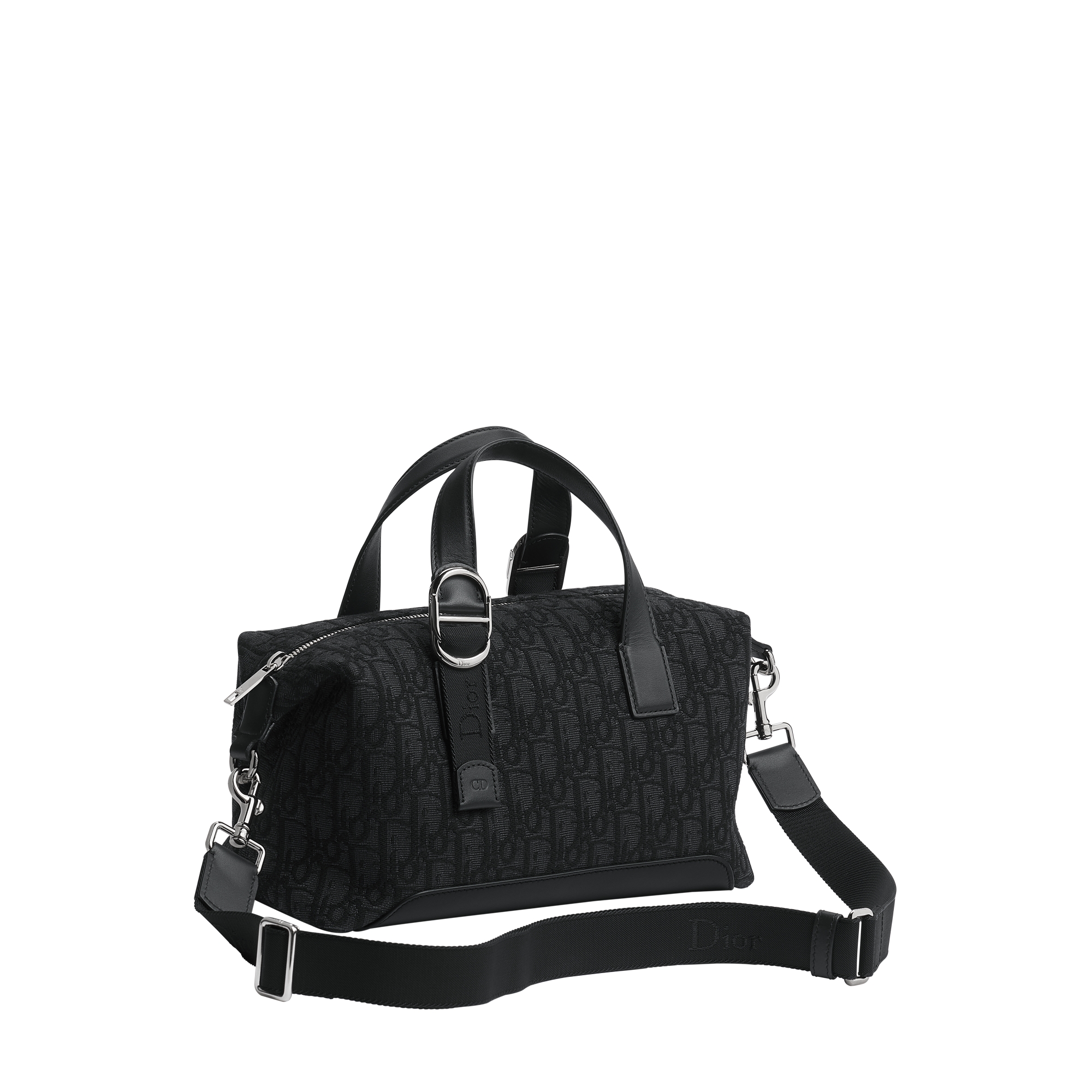 Dior Jett Bag with Strap Black Dior Oblique Jacquard E03