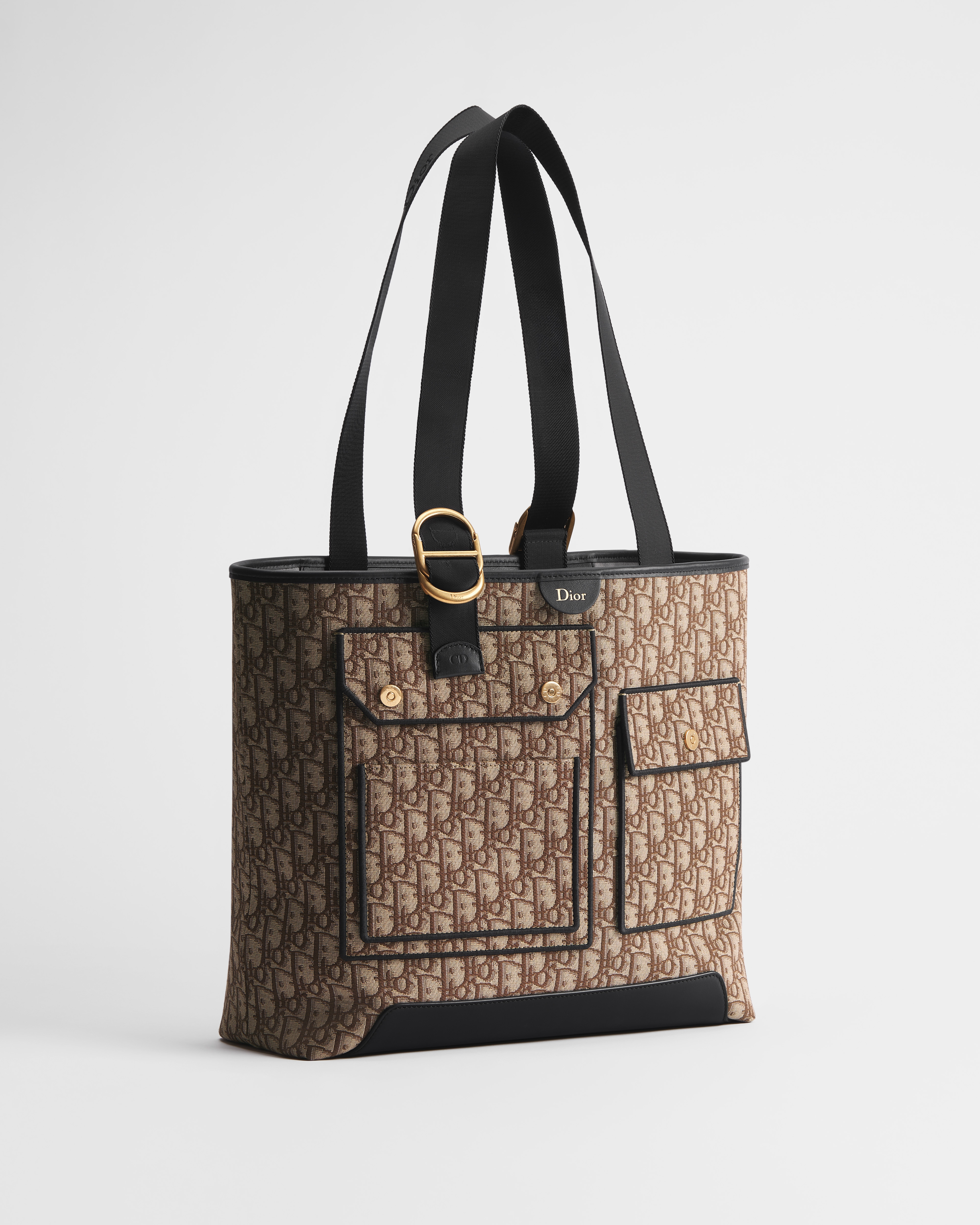 Cabas Pocket Dior Jett Medium Toile jacquard Dior Oblique marron E01