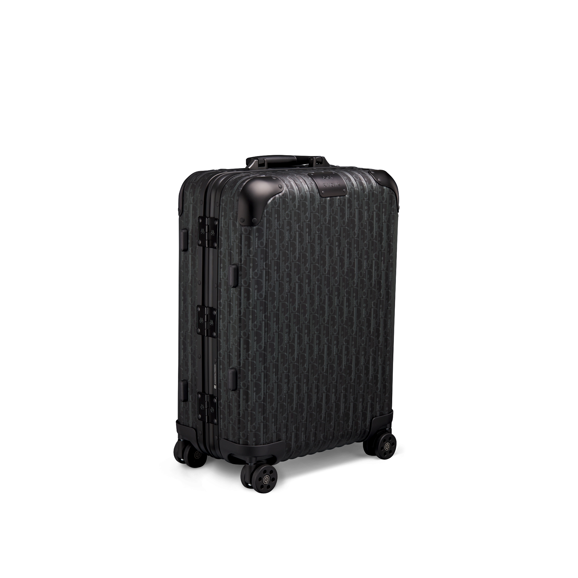 Valise cabine DIOR AND RIMOWA Aluminium Dior Oblique noir E03