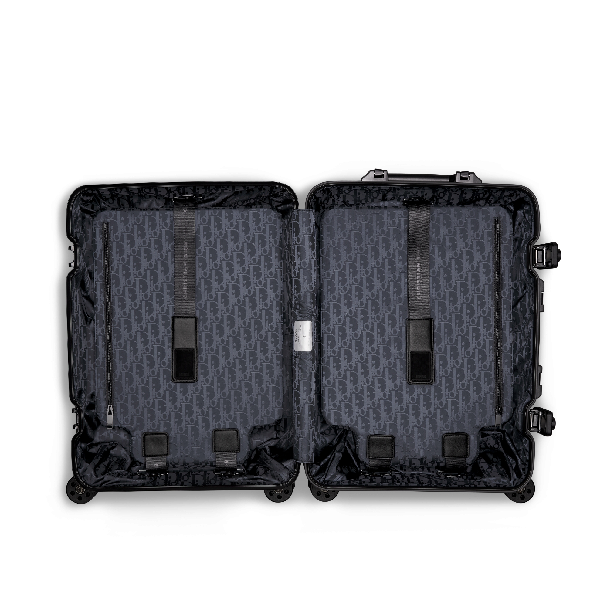 Valise cabine DIOR AND RIMOWA Aluminium Dior Oblique noir E06