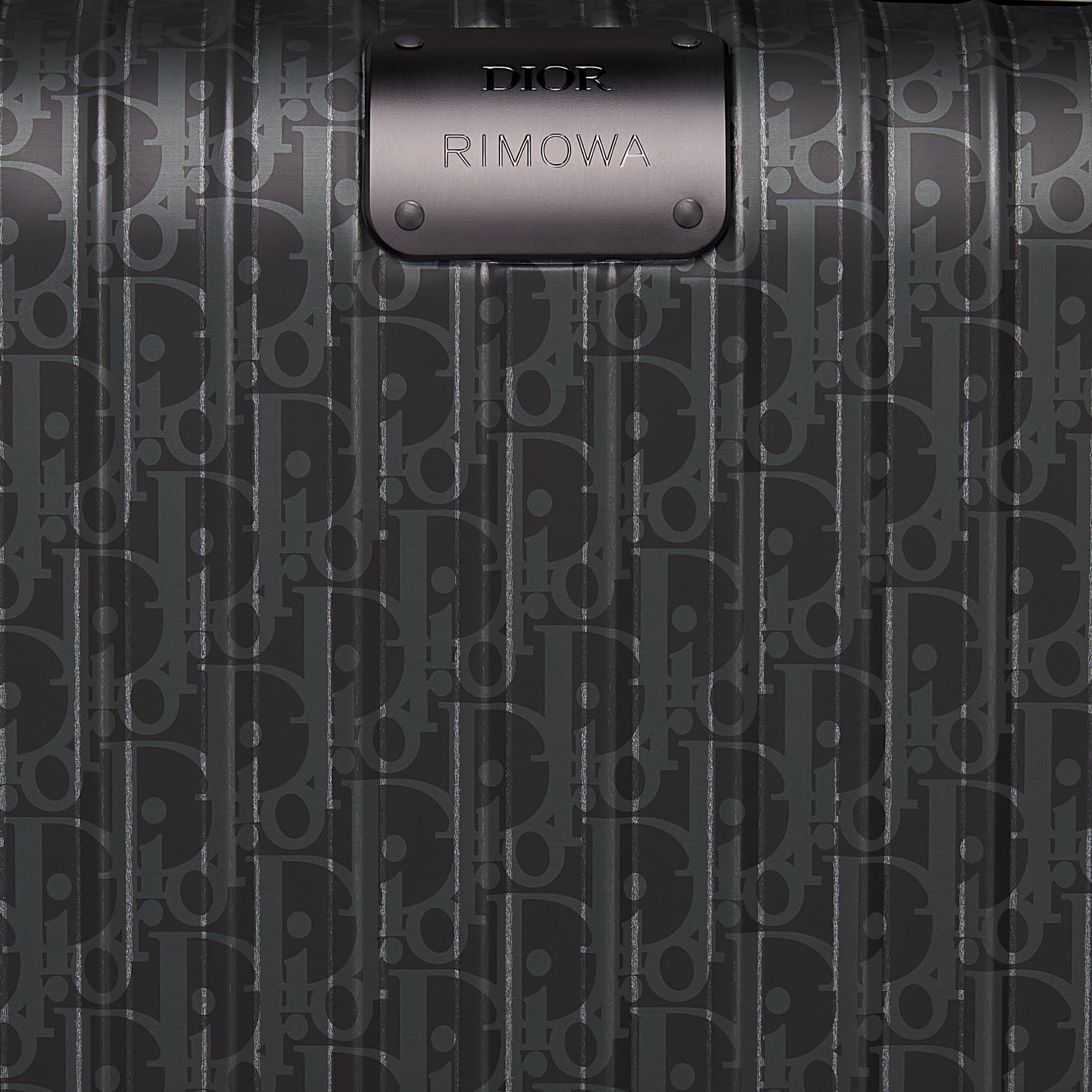 Valise cabine DIOR AND RIMOWA Aluminium Dior Oblique noir E09