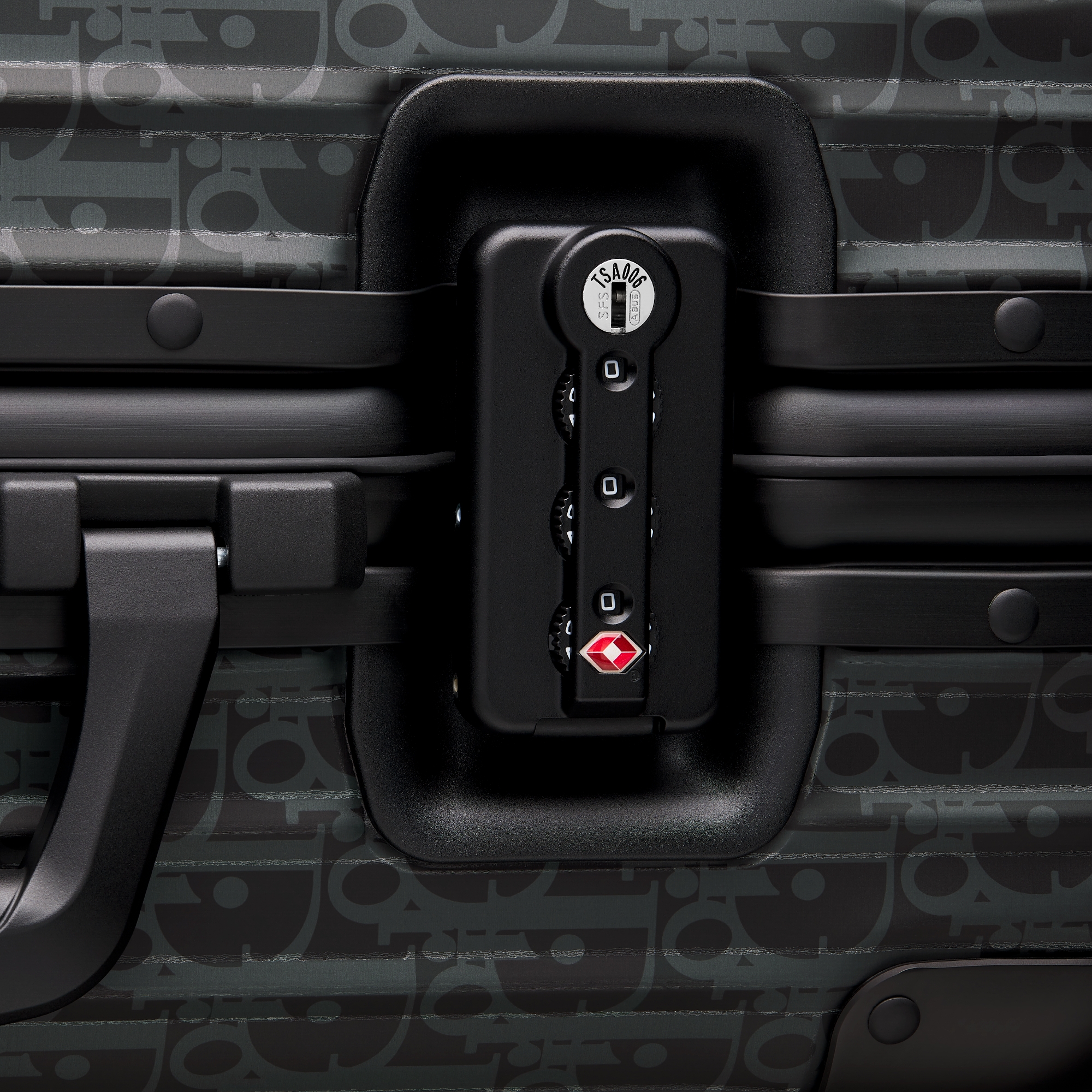 Valise cabine DIOR AND RIMOWA Aluminium Dior Oblique noir E10