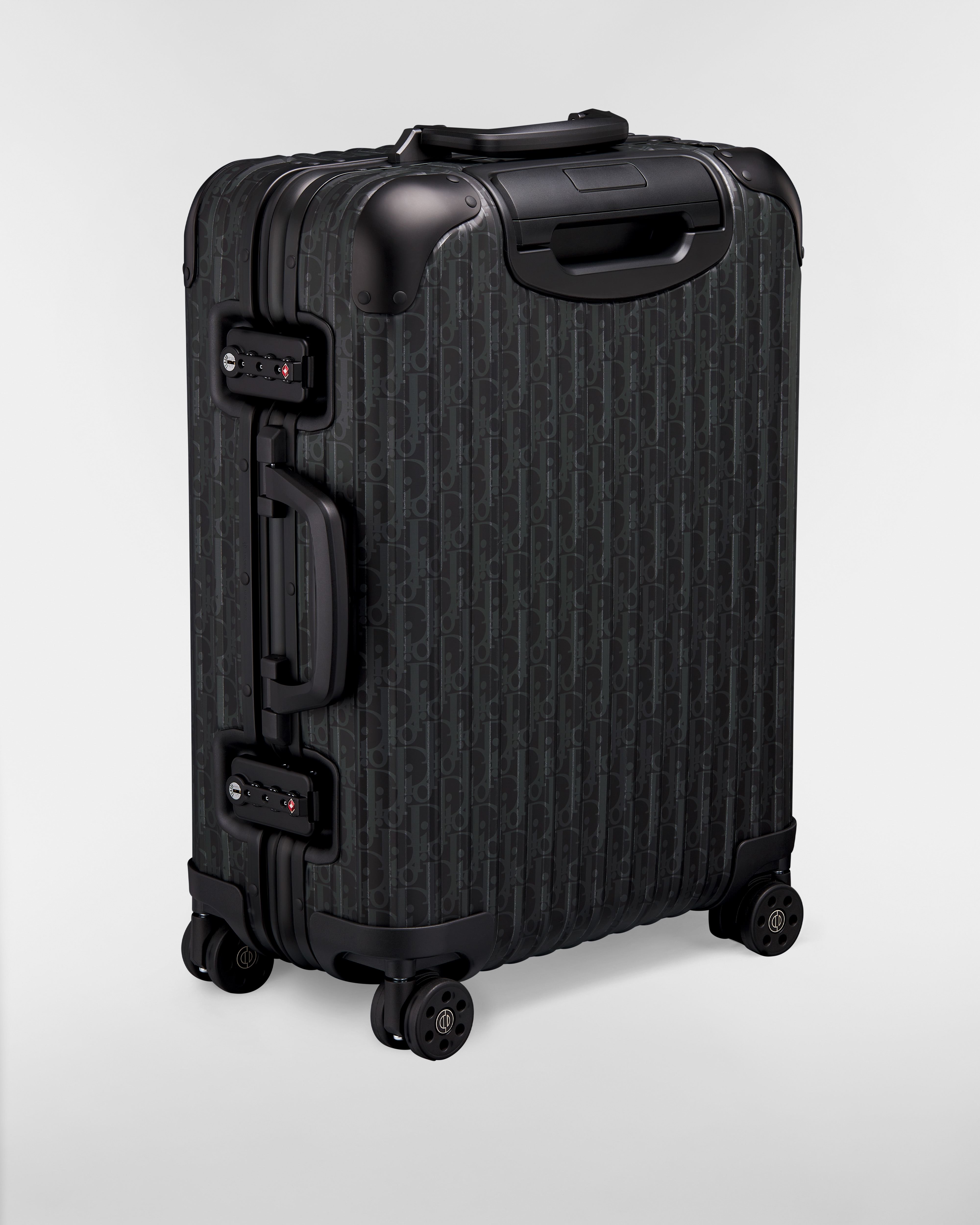 Valise cabine DIOR AND RIMOWA Aluminium Dior Oblique noir E05