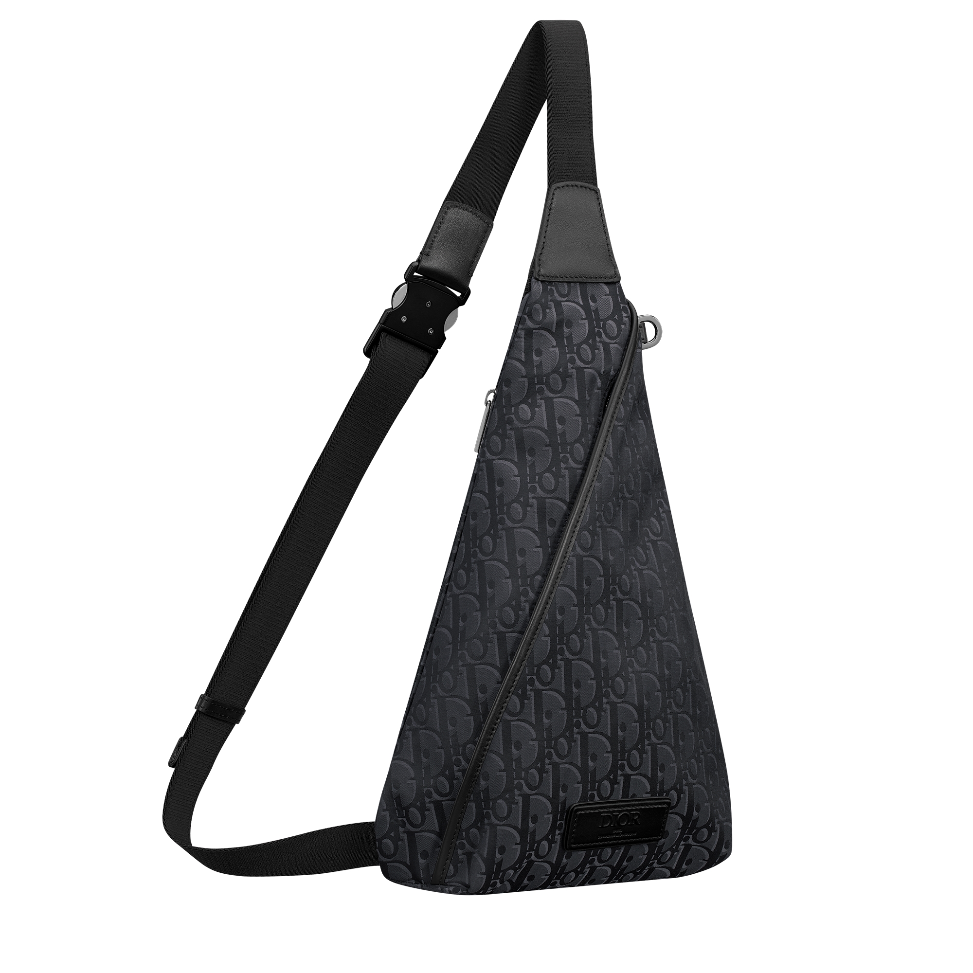 Dior Trek Zipped Sling Bag Black Dior Oblique Nylon E03