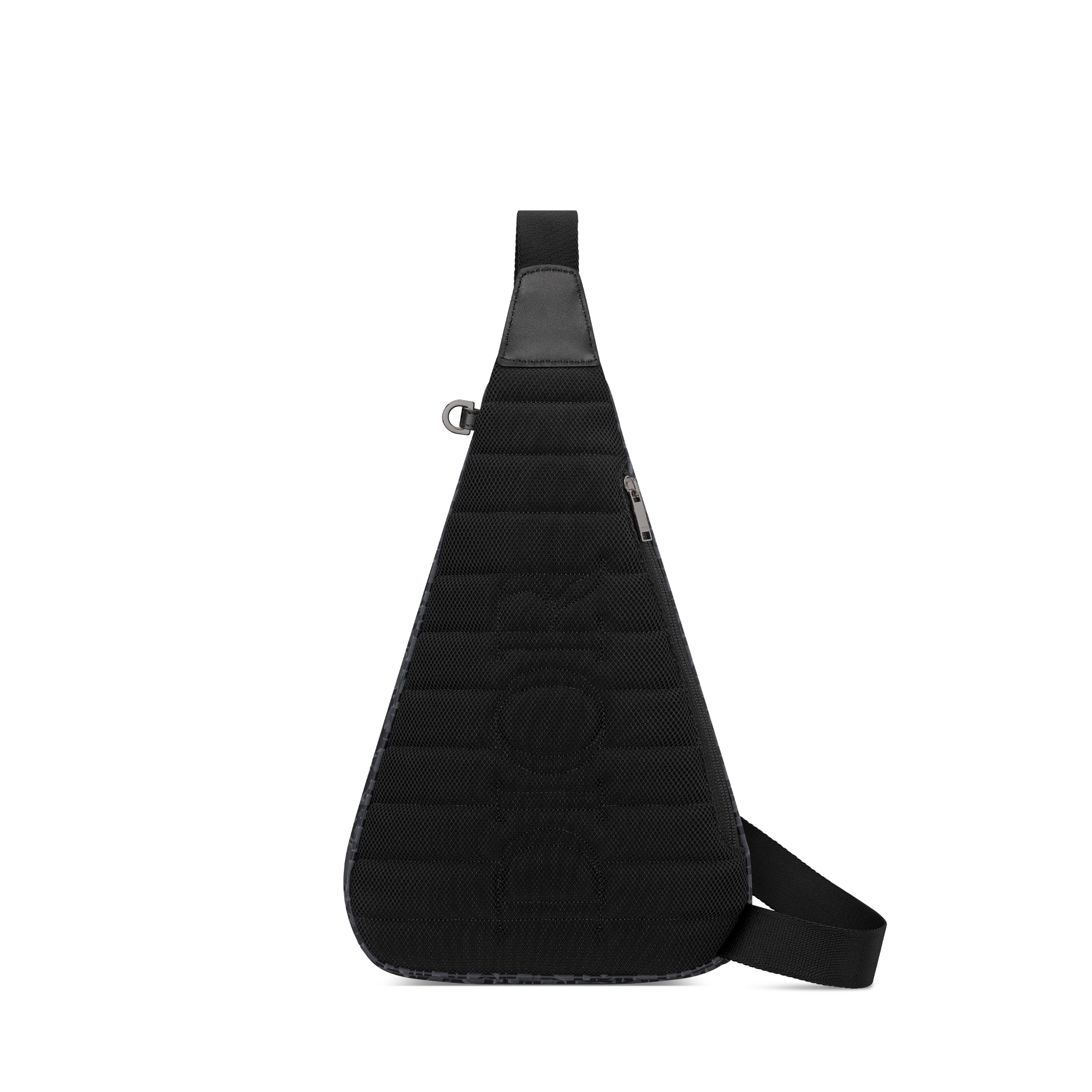 Dior Trek Schultertasche mit Reißverschluss Dior Oblique Nylon in Schwarz E08