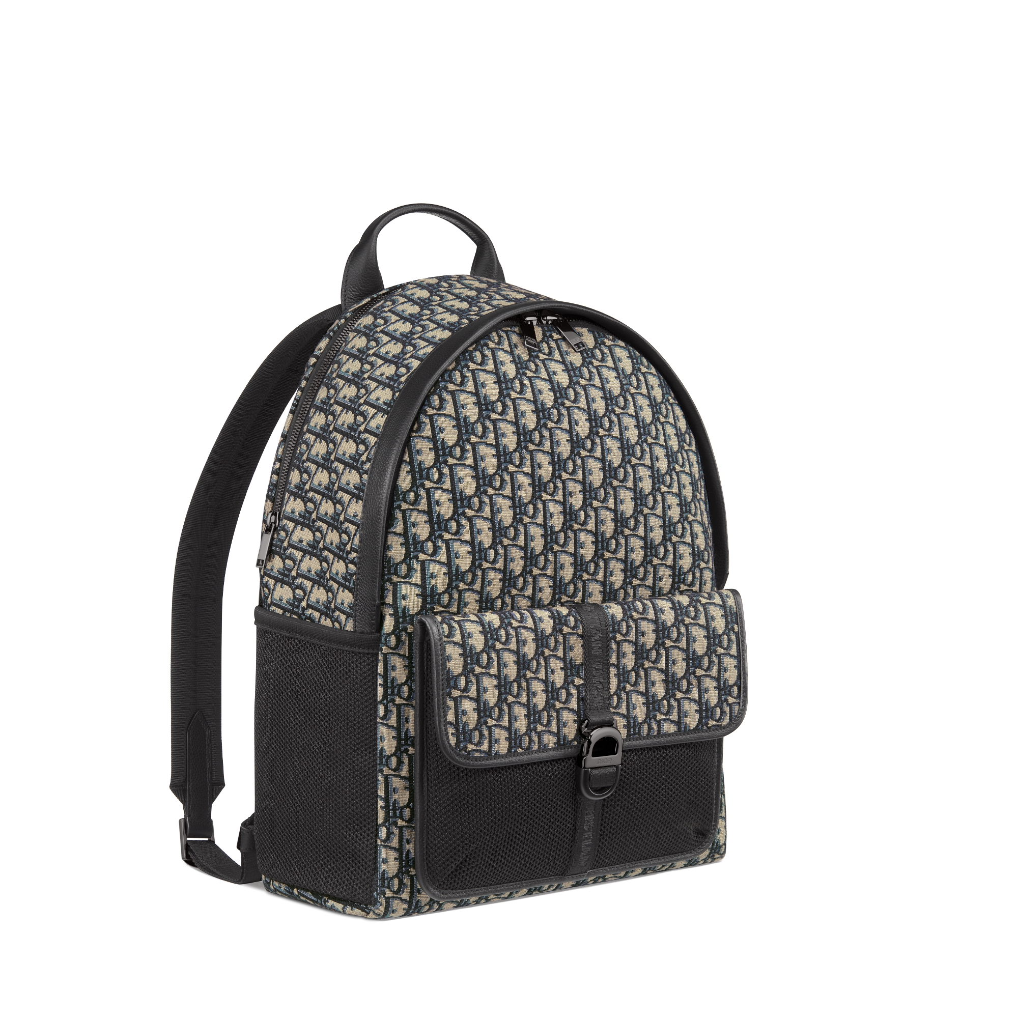 Dior 8 Backpack Beige and Black Dior Oblique Jacquard E03