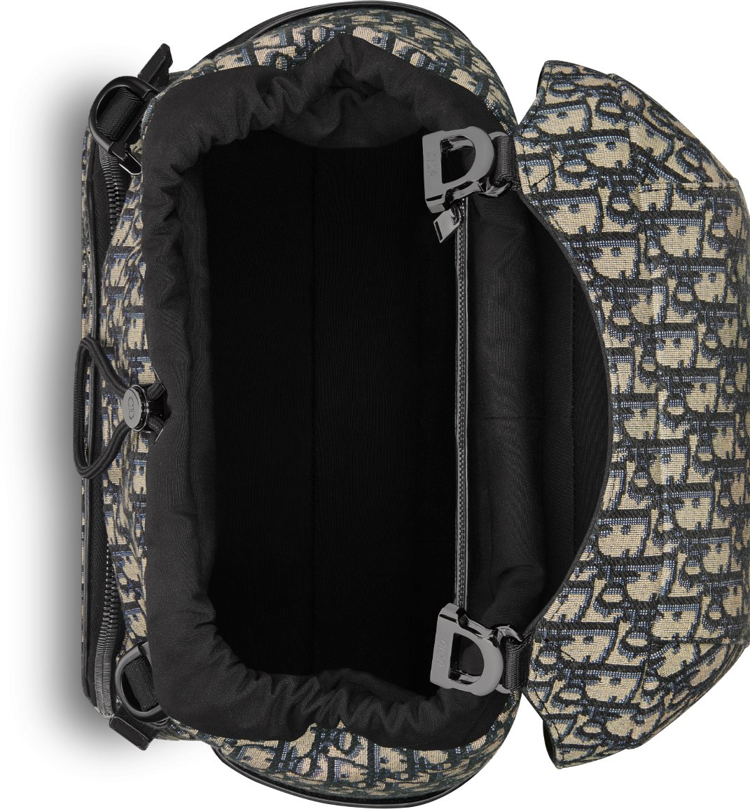 Dior 8 Backpack with Flap Beige and Black Dior Oblique Jacquard | DIOR