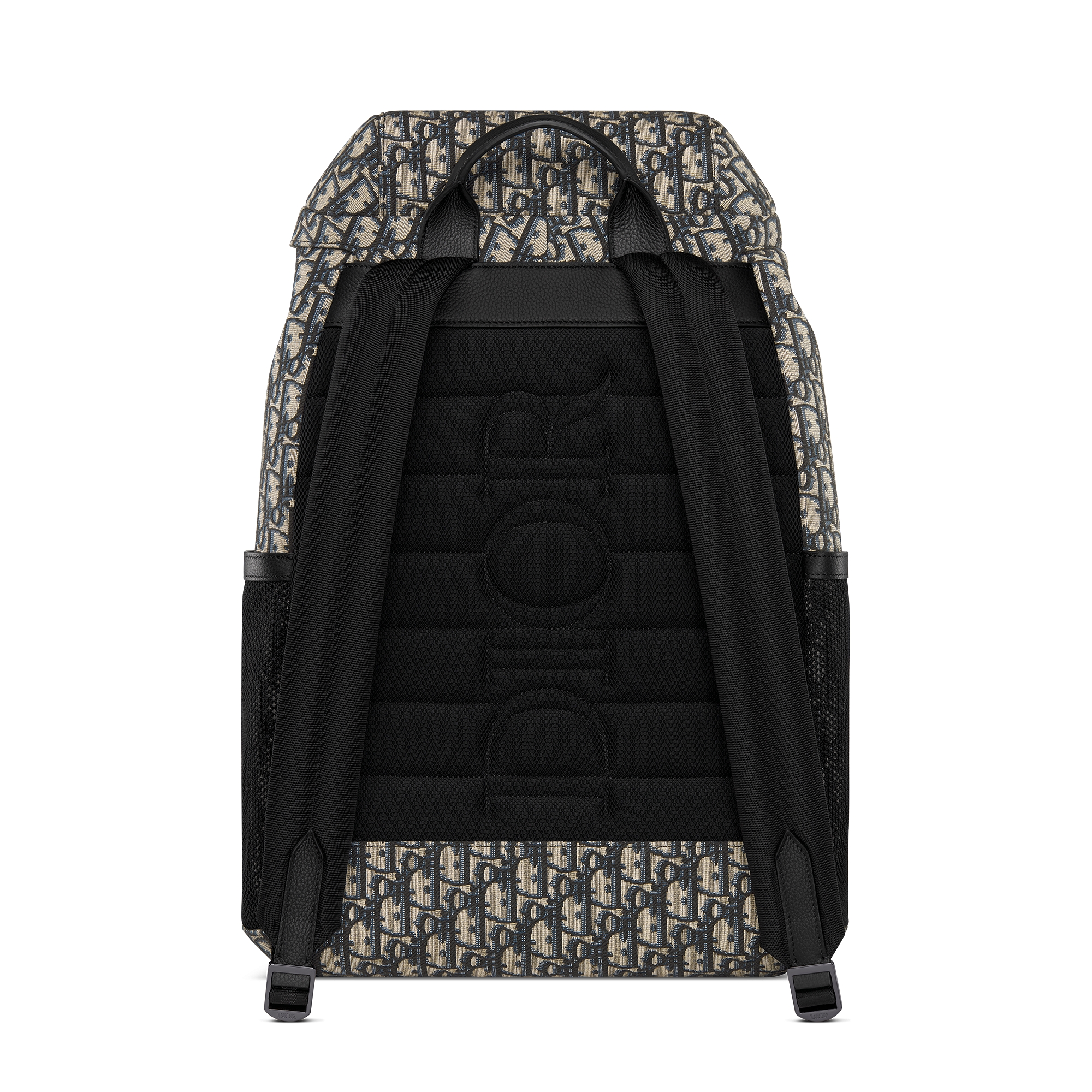 Zaino Dior 8 con pattina Jacquard Dior Oblique beige e nero E08