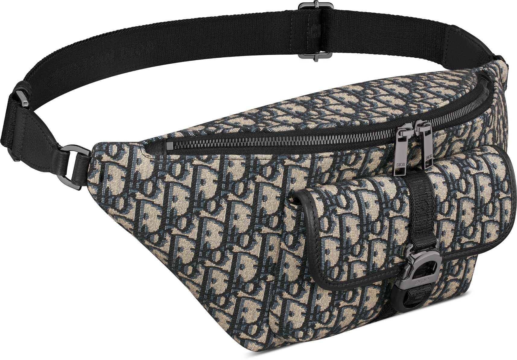 Dior 8 Belt Bag Beige and Black Dior Oblique Jacquard DIOR